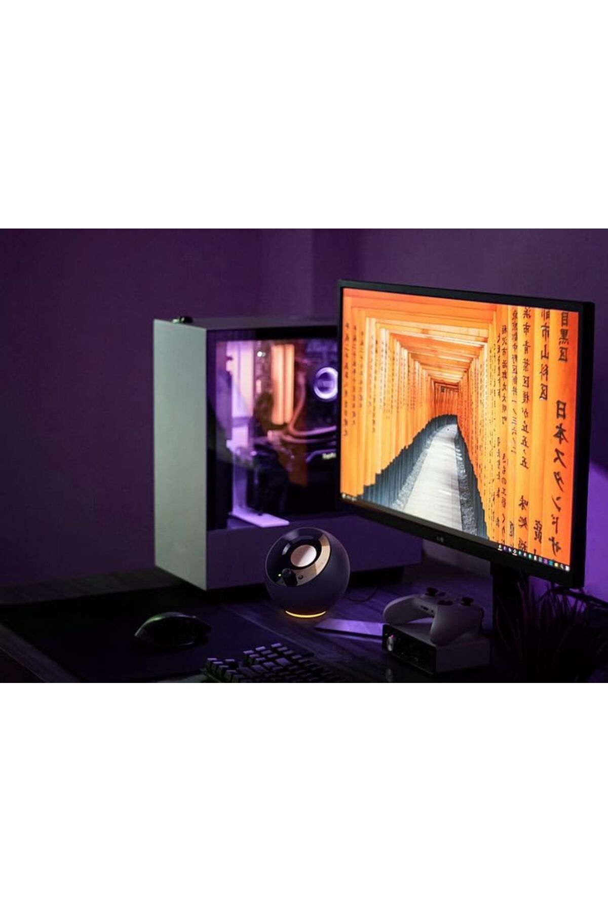 CREATIVE-Pebble SE Minimalist 2.0 USB-C Powered PC Speakers with RGB Lighting, 3.5 mm AUX-in, Up to 3