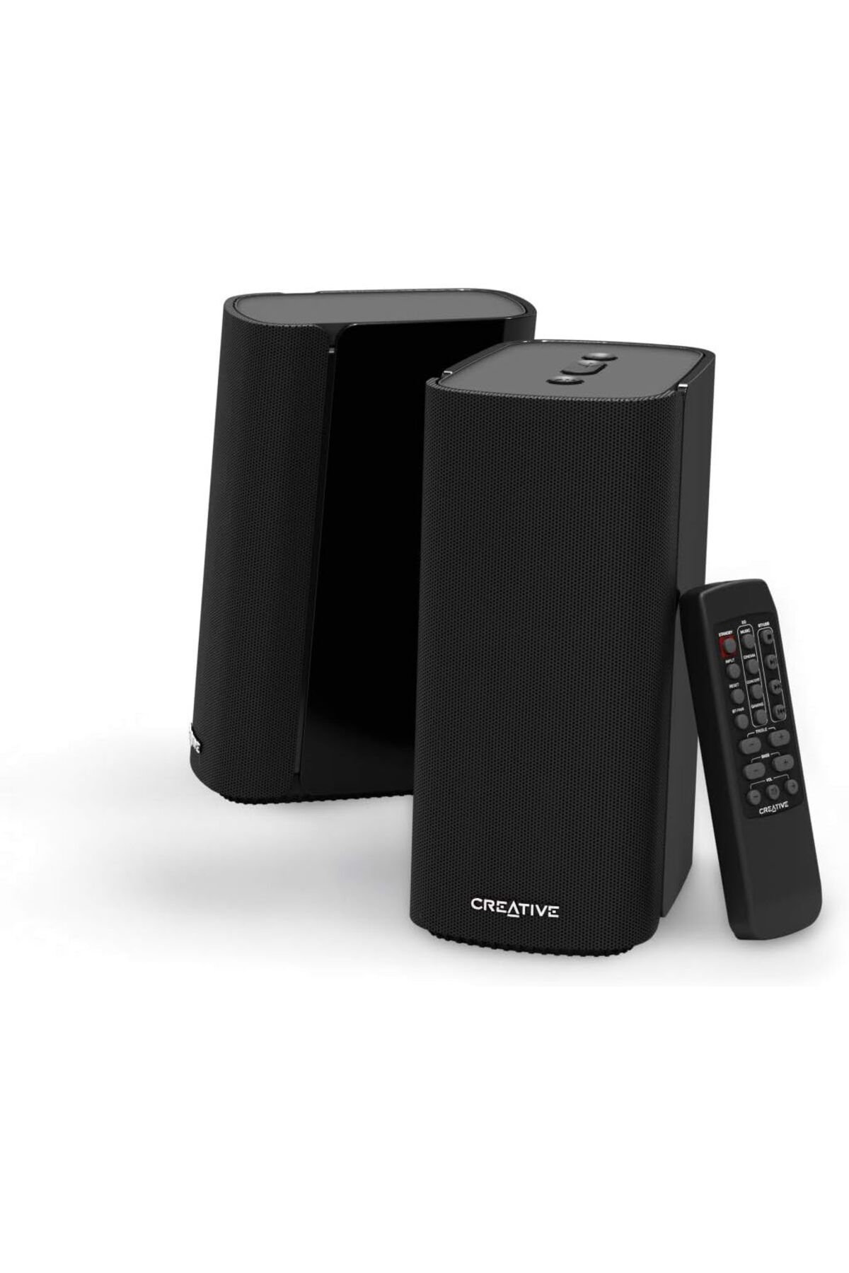 CREATIVE-T100 2.0 Compact Hi-Fi Desktop Speakers, up to 80W Peak Power with Bluetooth 5.0, Optical-i 1