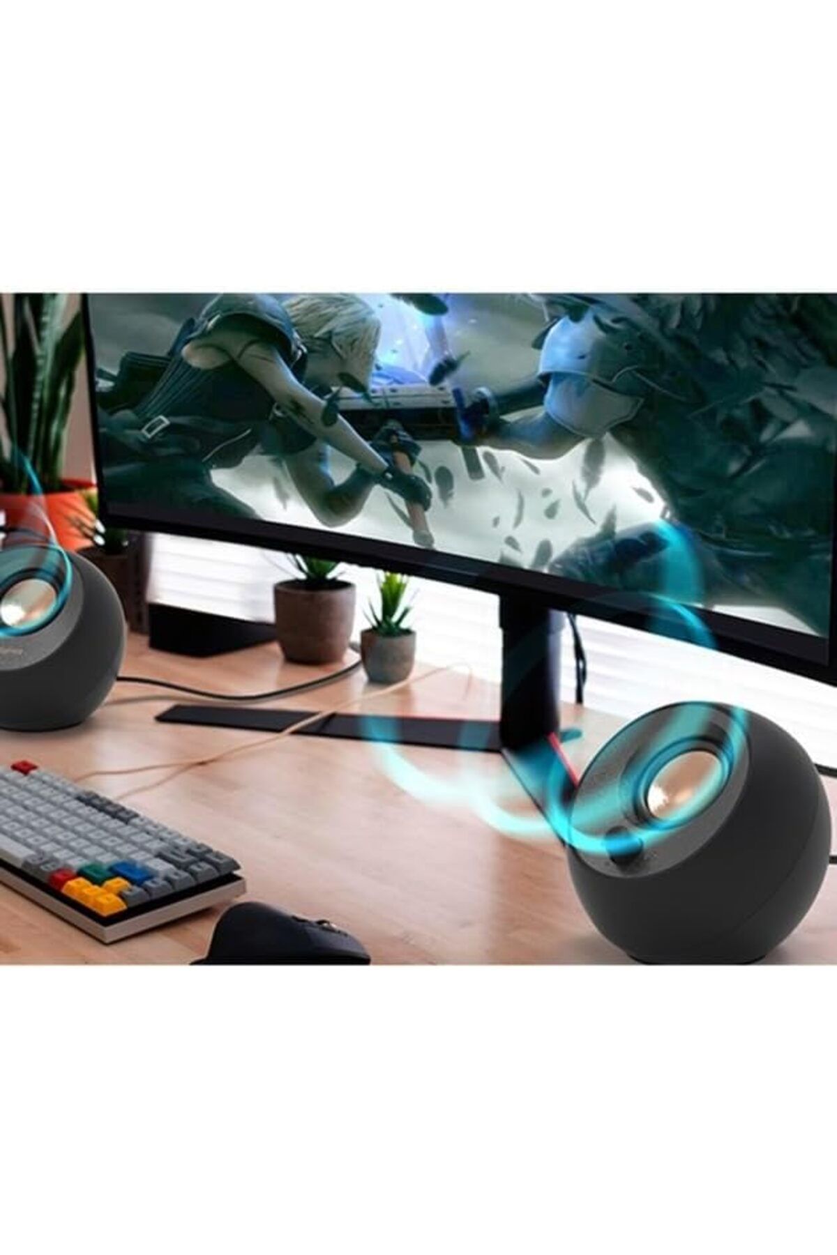 CREATIVE-Pebble 2.0 USB-Powered Desktop Speakers with Far-Field Drivers and Passive Radiators for PC 4