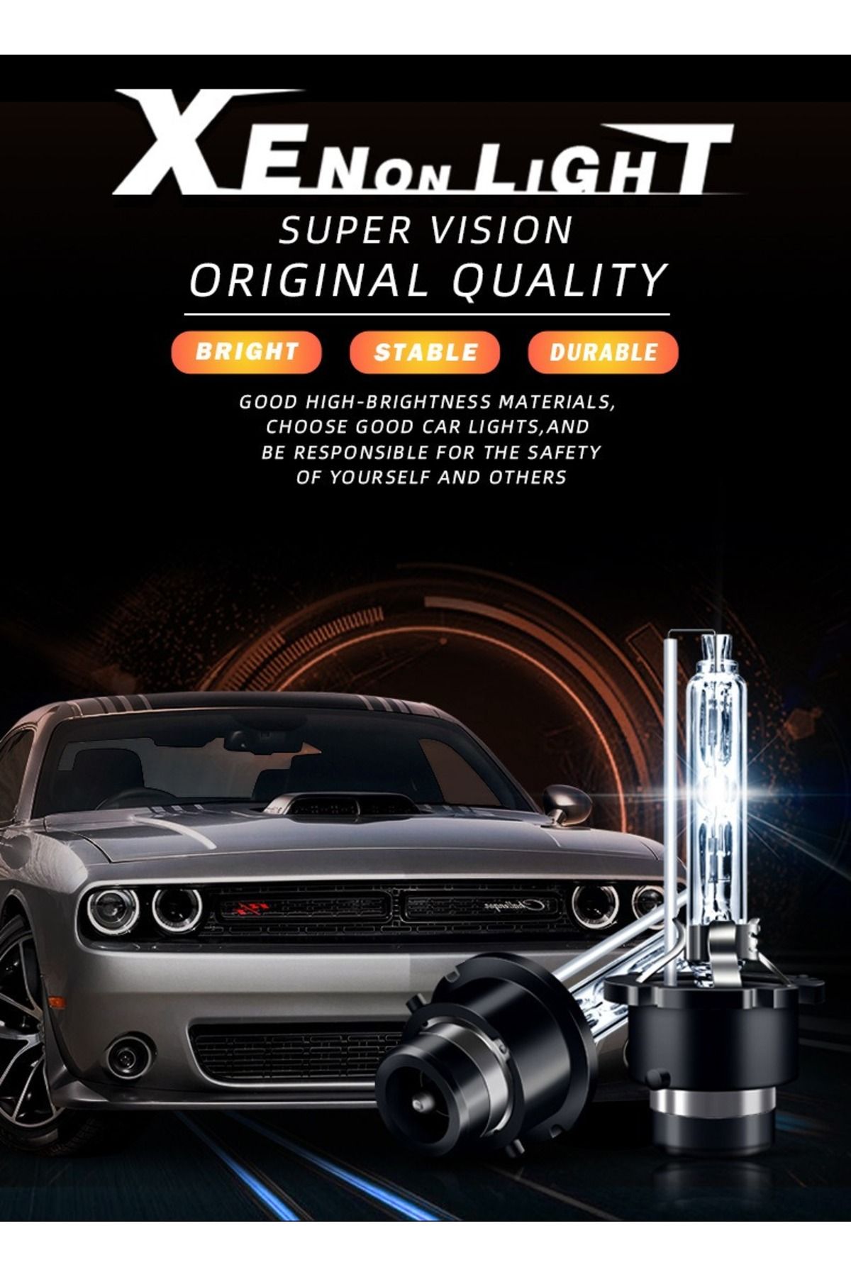 Universala-Set of 2 D2R xenon 8000K car bulbs, high efficiency and reliability 3