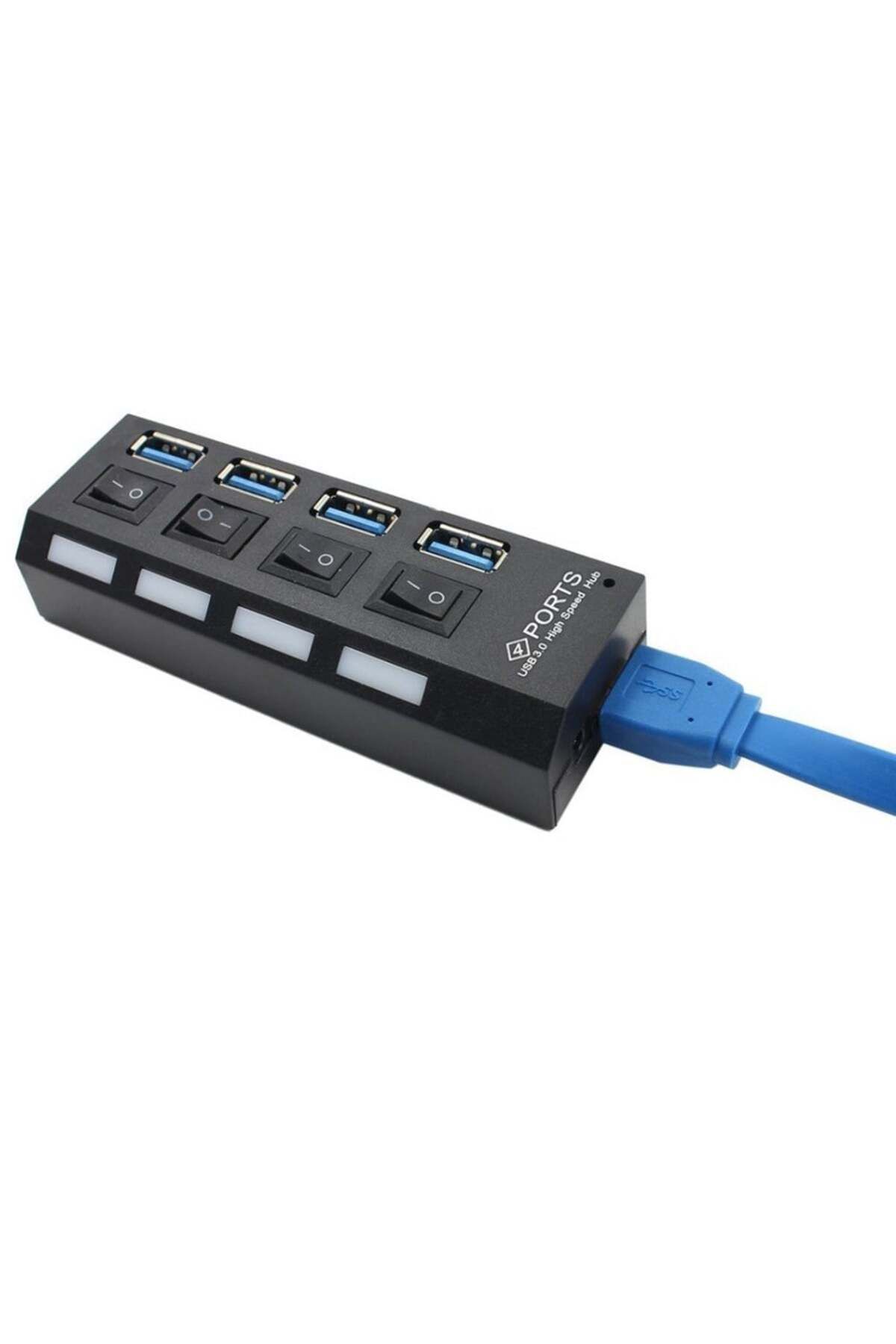 divendi-ro-USB Hub with 4 High Speed USB 3.0 Port, On/Off Button, with included power cable, black 6