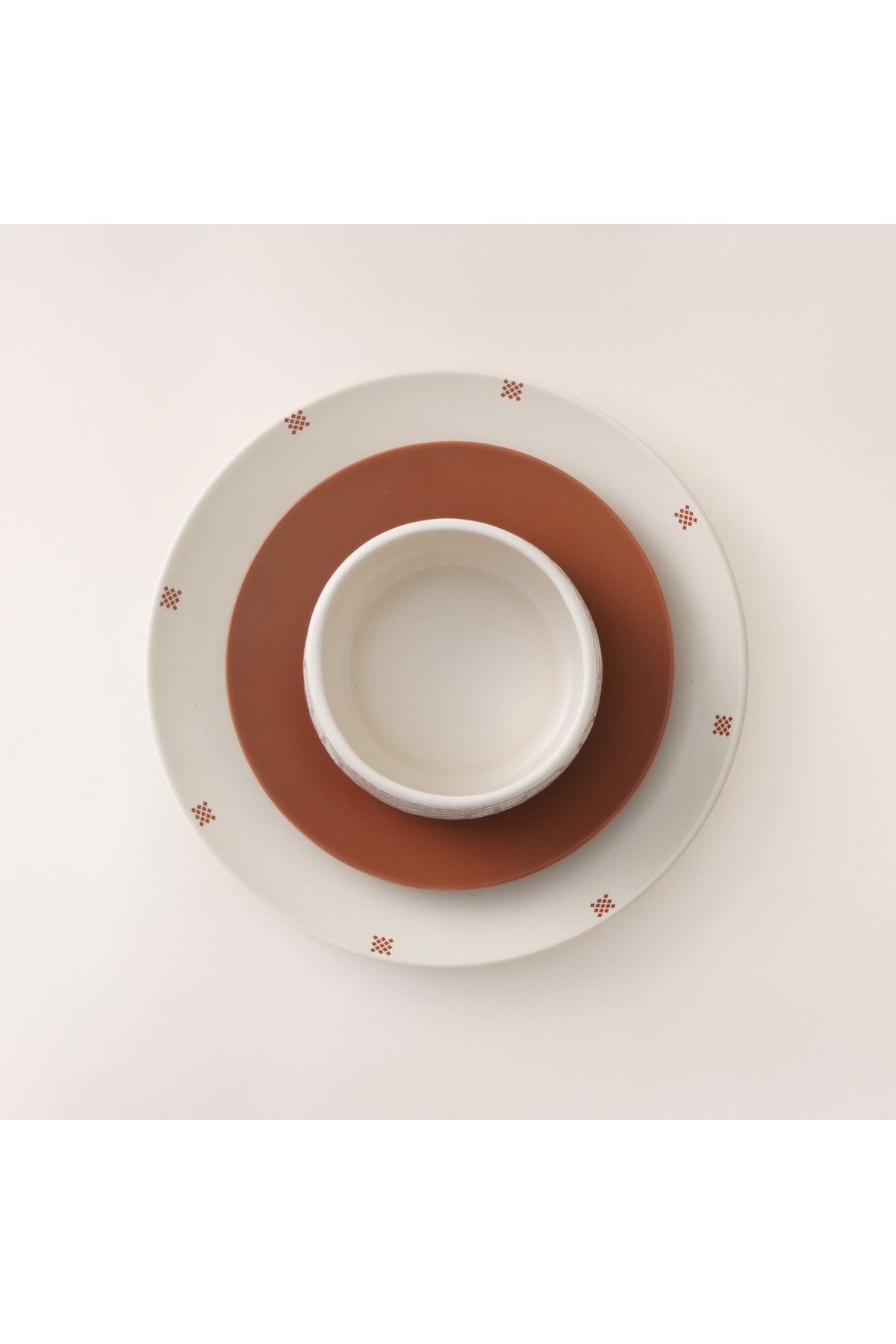 LA MESA-18Pcs Stoneware Dinner Set Naseej Collection, Brown 2