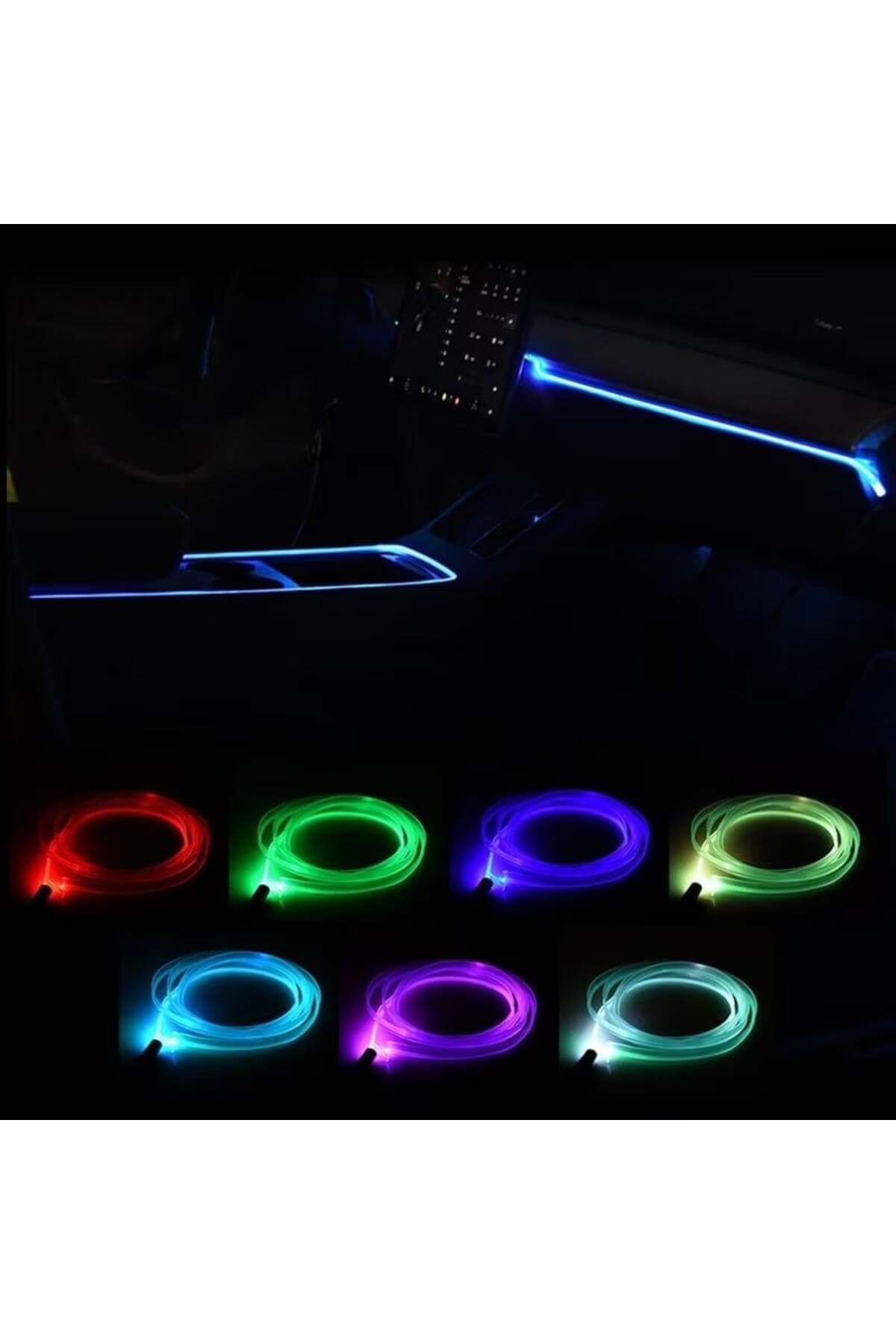 divendi-ro-5m RGB 5m car ambient light, power supply with USB plug, 7 colors 4