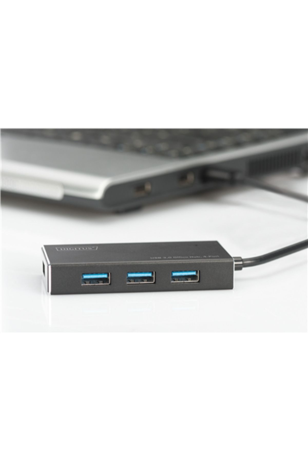 Digitus-Hub USB 3.0 4-Port, Aluminiu, Alimentare 5V/2A 4