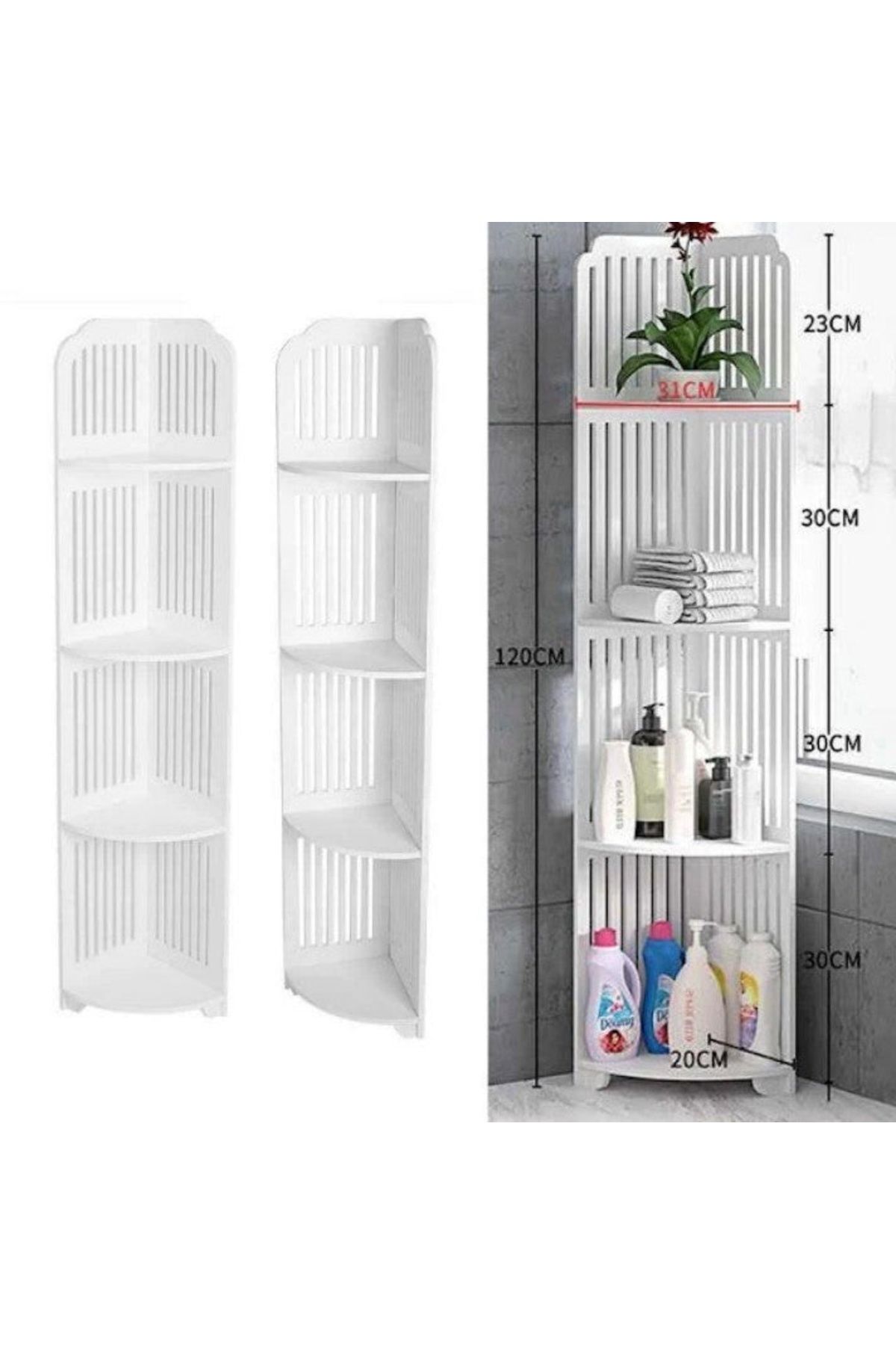 divendi-ro-Raft de colț pentru baie, cu 4 picioare, multifuncțional, rezistent la apă, greutate maximă 15 kg, alb 2