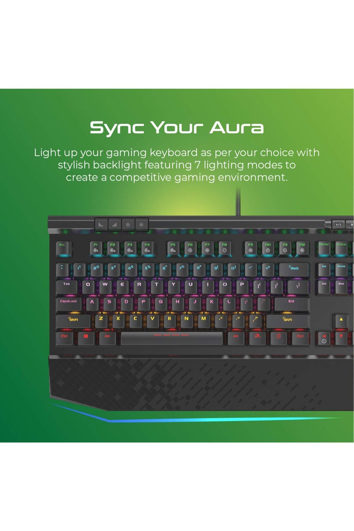 VERTUX-Tungsten Hyper Action Mechanical Gaming Keyboard 5