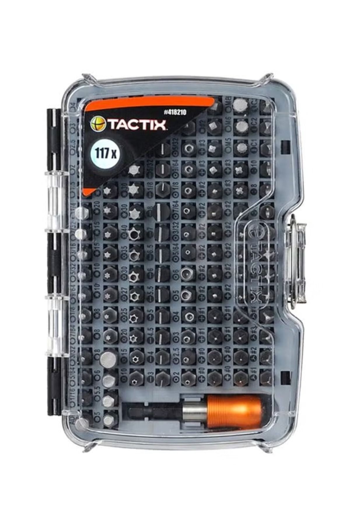 Tactix-مجموعة رؤوس بت Cr-V ماستر 1/4 بوصة، مكونة من 117 قطعة - مجموعة كاملة للاحتياجات اليومية 1