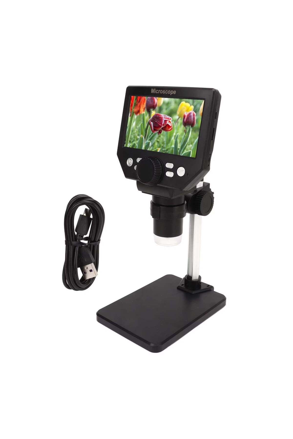DAR-Portable Digital Microscope 4.3" LCD – 1000X, 8MP, with LED Light and Battery 1