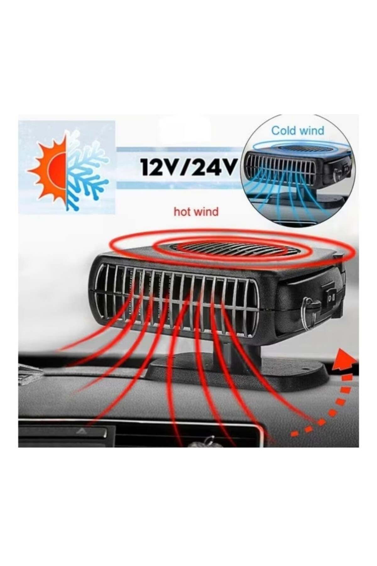 divendi-ro-Car fan heater with multiple functions of ventilation, heating, defrosting and defrosting, 200W, 12V 3