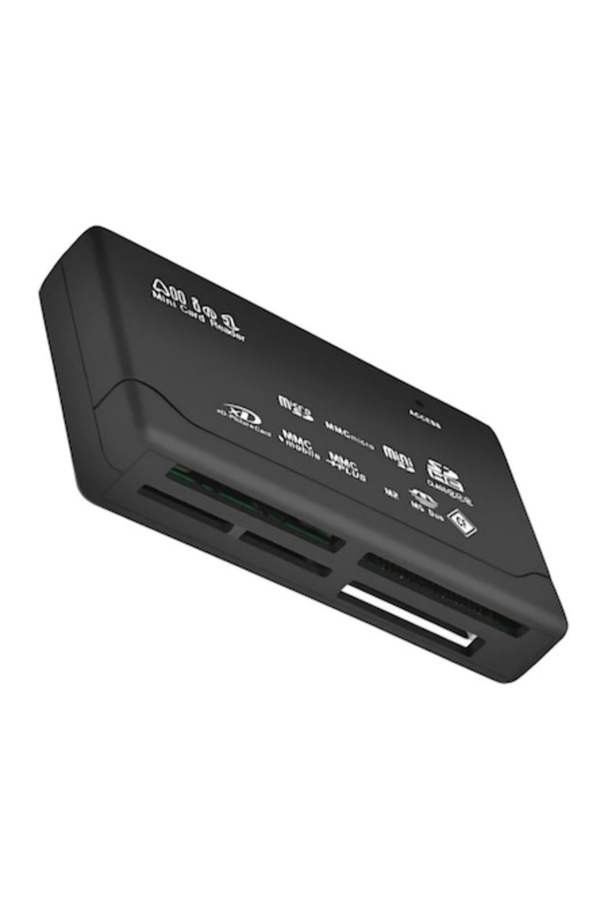 OEM-Cititor de carduri 6 în 1, USB 2.0, Plug and Play, cablu de alimentare, TF/SD/M2/CF/MS-Pro/XD, 7x2.5x1.5 cm, negru 1