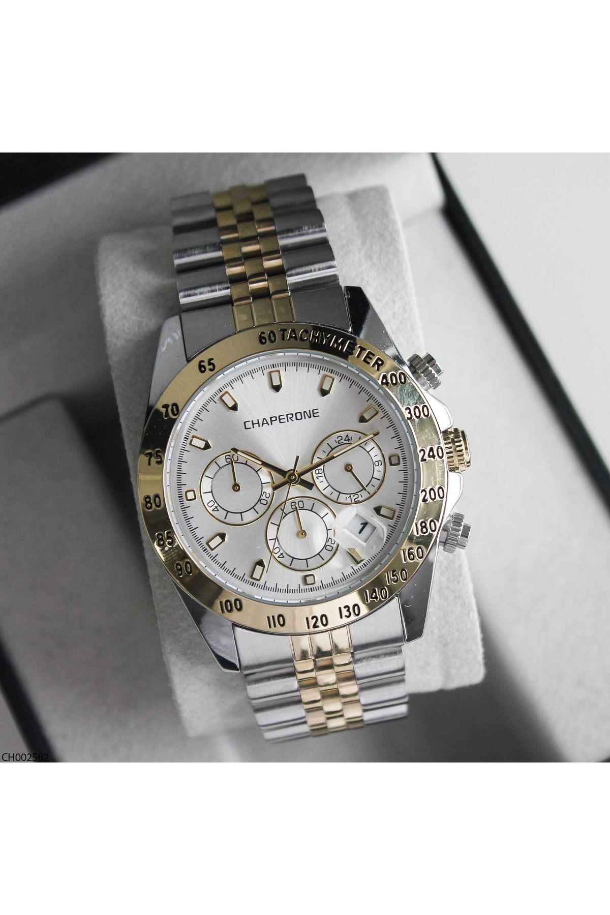 Chaperone-Ch002582 Men's Wrist Watch with Steel Band 4