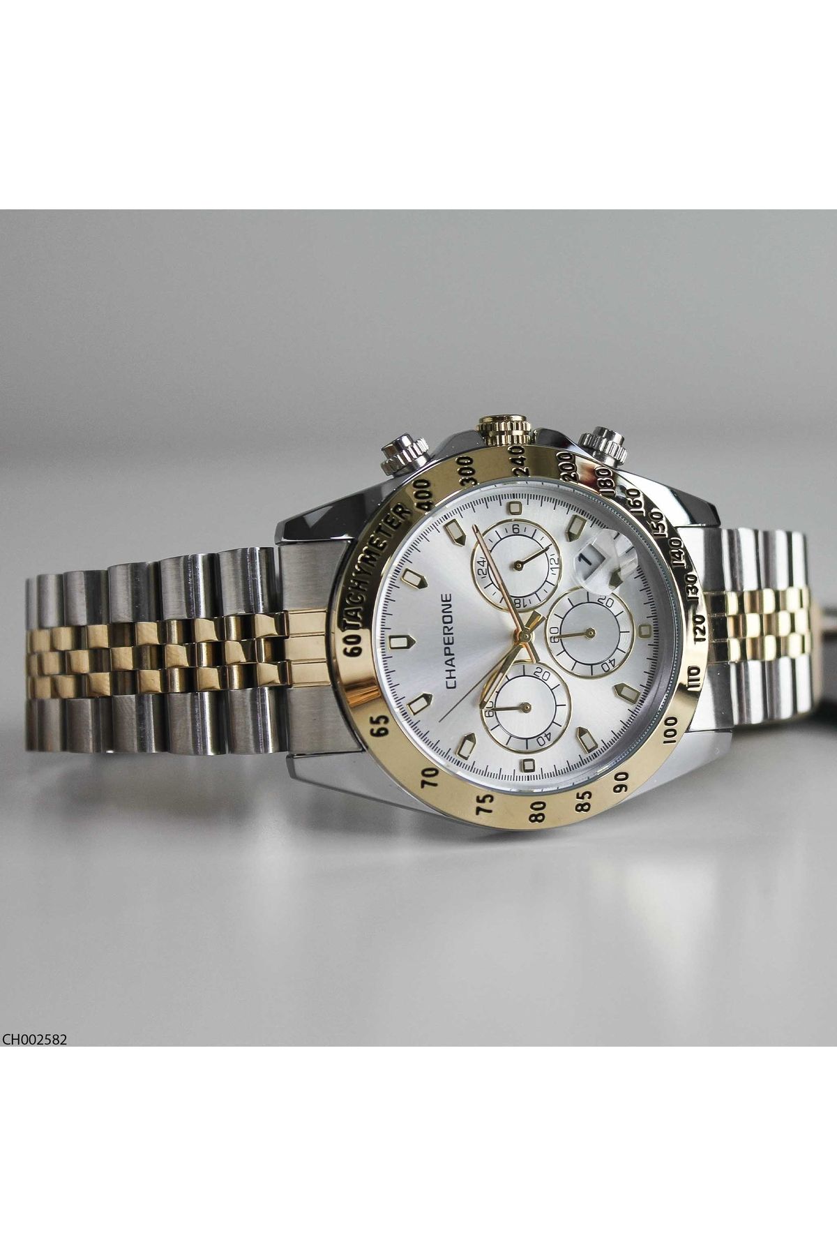 Chaperone-Ch002582 Men's Wrist Watch with Steel Band 2