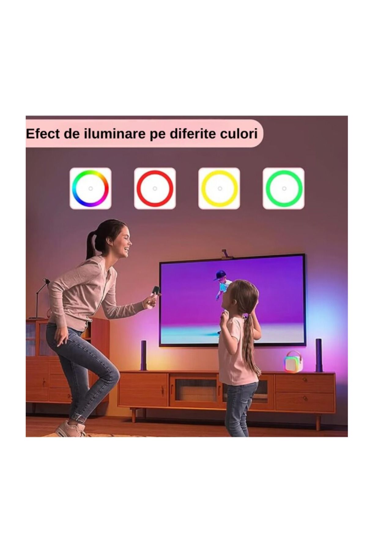 Razo-Mini Karaoke Set with Bluetooth Speaker and 2 Wireless Microphones, Multi-Functional, Magic Effects 6
