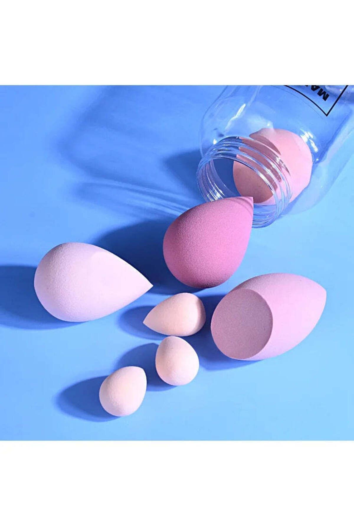 SOLLUXE-Set of 7 Makeup Sponges for Wet and Dry Application with Storage Container 3