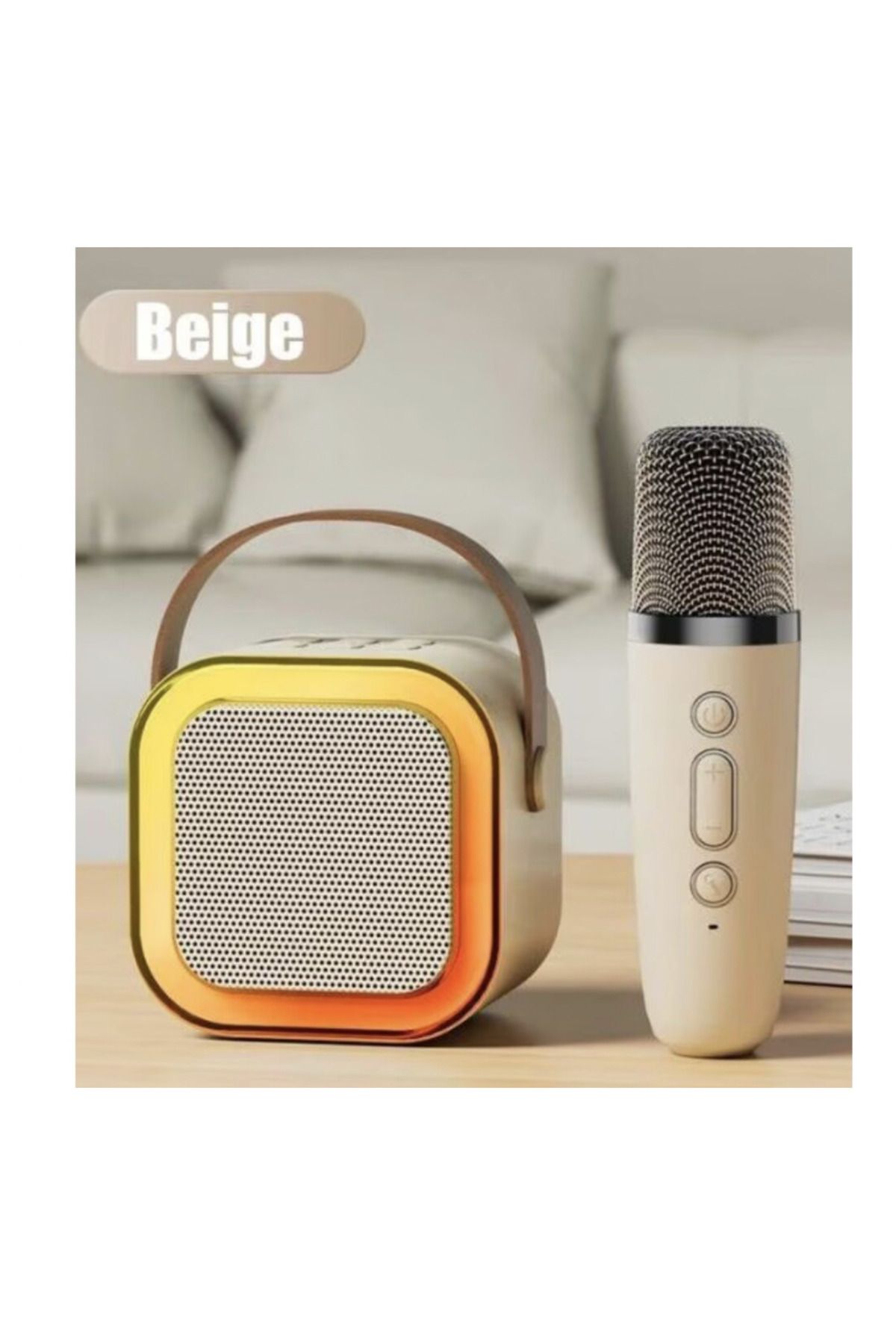 Razo-Mini Karaoke Set with Bluetooth Speaker and 2 Wireless Microphones, Multi-Functional, Magic Effects 2
