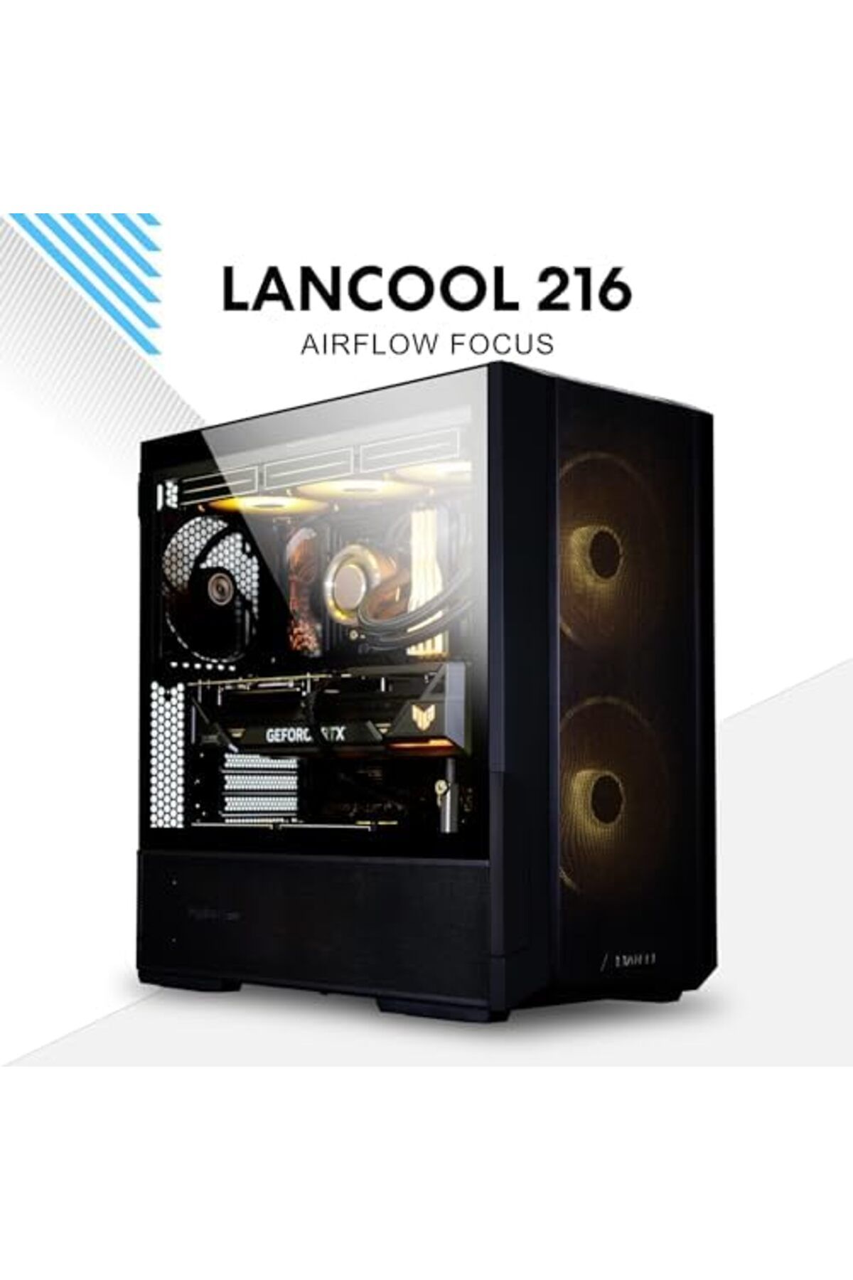 Lian Li-LANCOOL 216 E-ATX PC Case, Airflow Focus RGB Gaming Computer Case with All-Around Mesh Panel 4