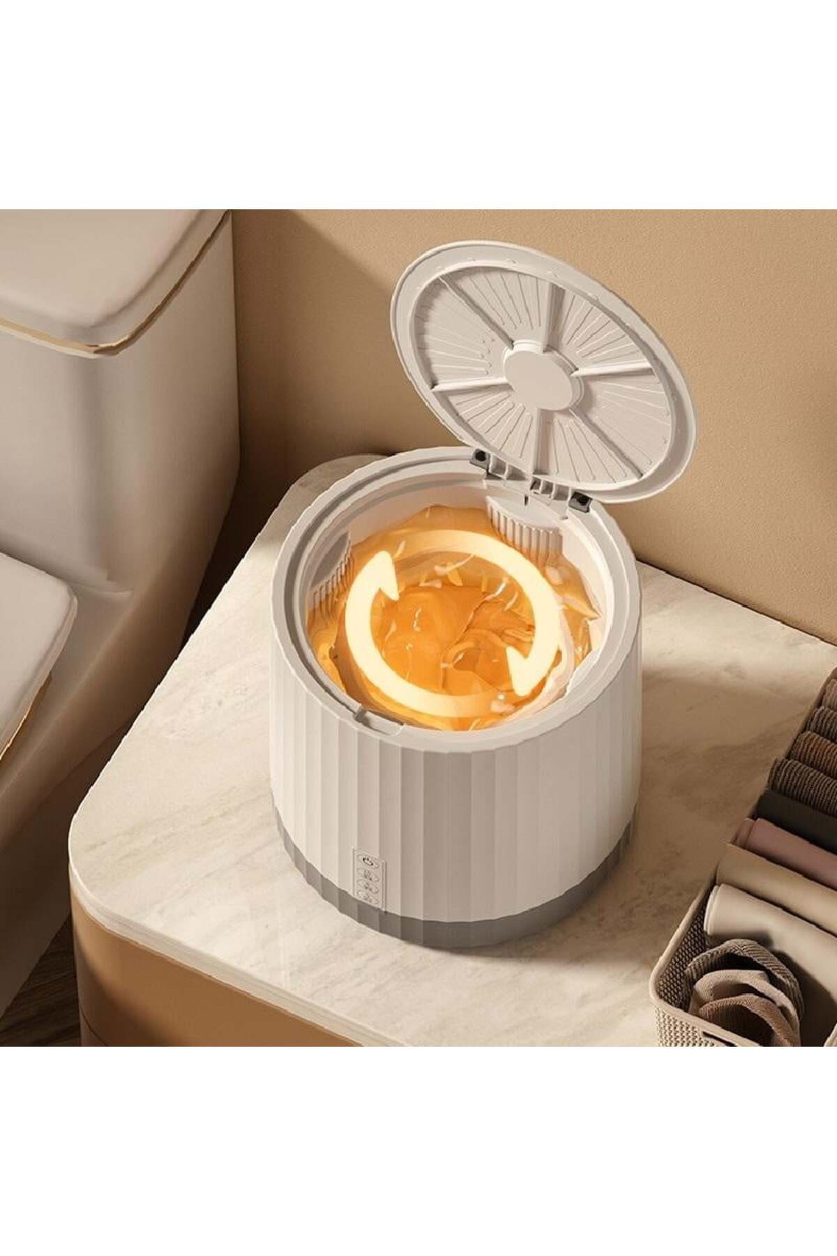 divendi-ro-Mini washing machine, portable, powerful, 4L capacity, white 4