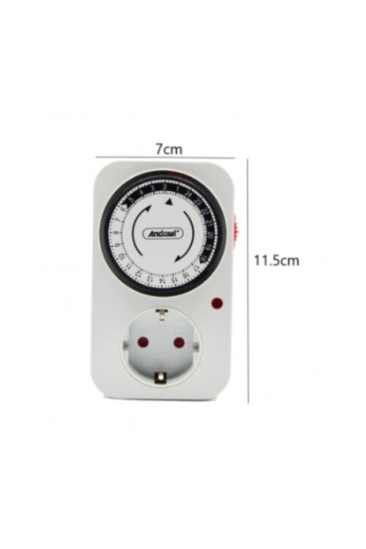divendi-ro-Plug adaptor programmable mechanical, with 24h timer, 16A, max 3600W - White 2