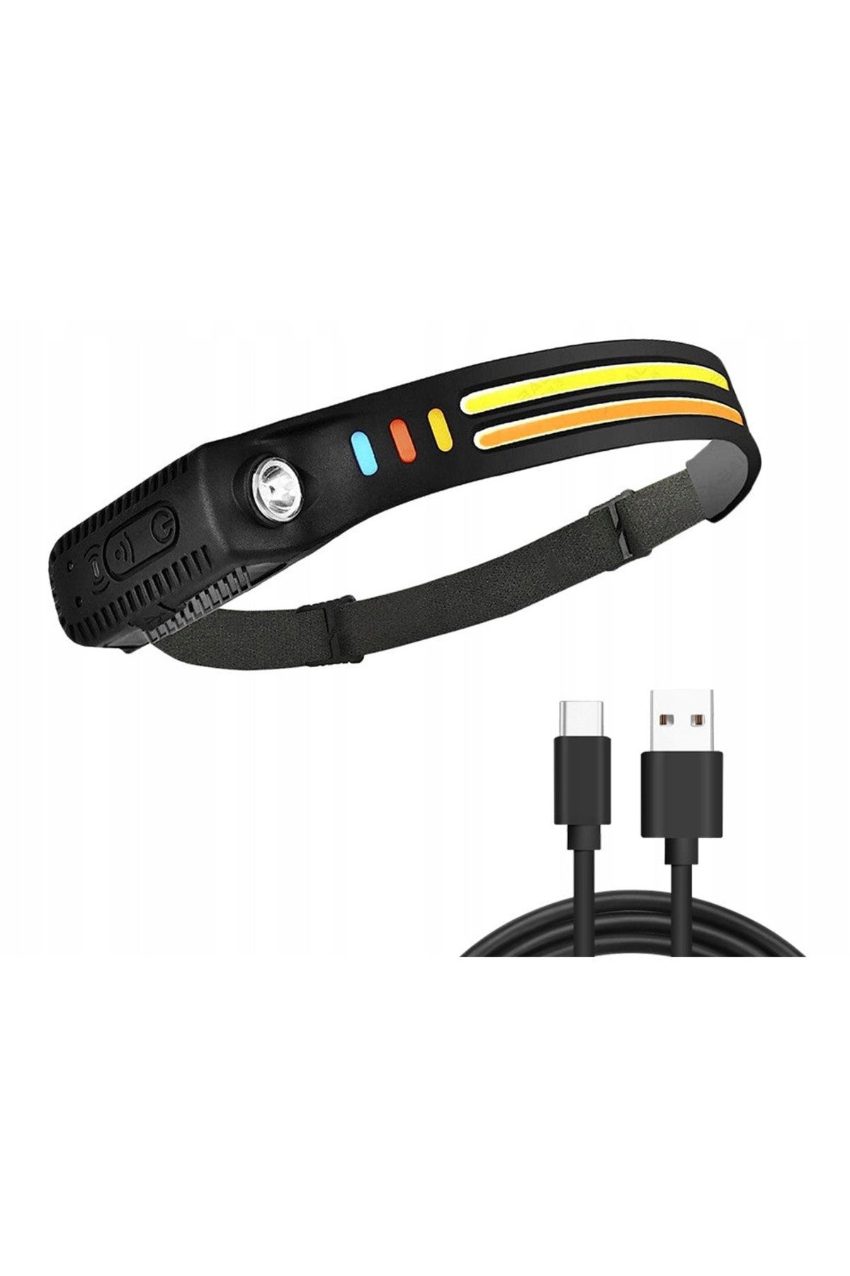Welora-Head torch with motion sensor, 8 light modules - Black 4