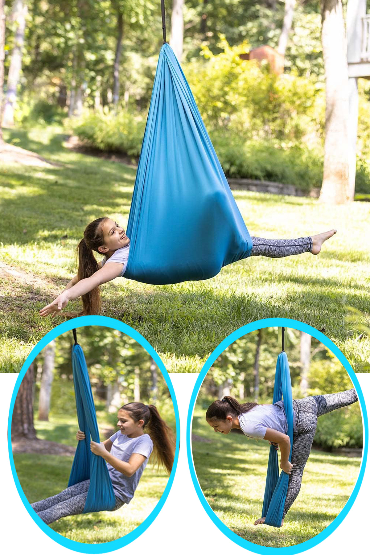 KAŞIKBEY Sensory Çocuk Yoga Salıncak Duyusal Bahçe Oda Ev Salıncak Çocuk Aktivite Gelişim Hamak Salıncağı