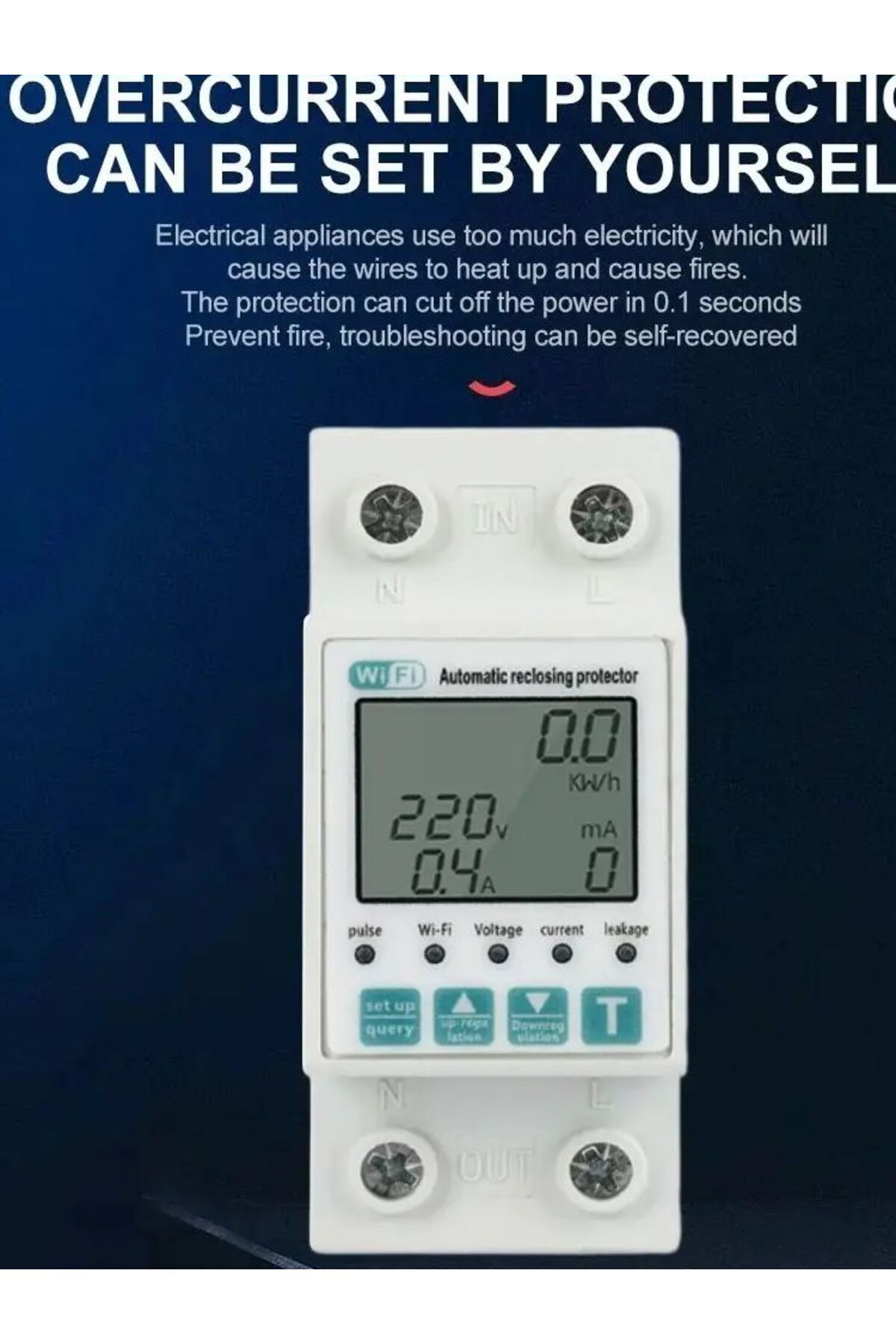 Choice-1-63A Reclosable smartlife TUYA WIFI Circuit breaker 63A 110V 220V Energy Meter Metering Timer with 8