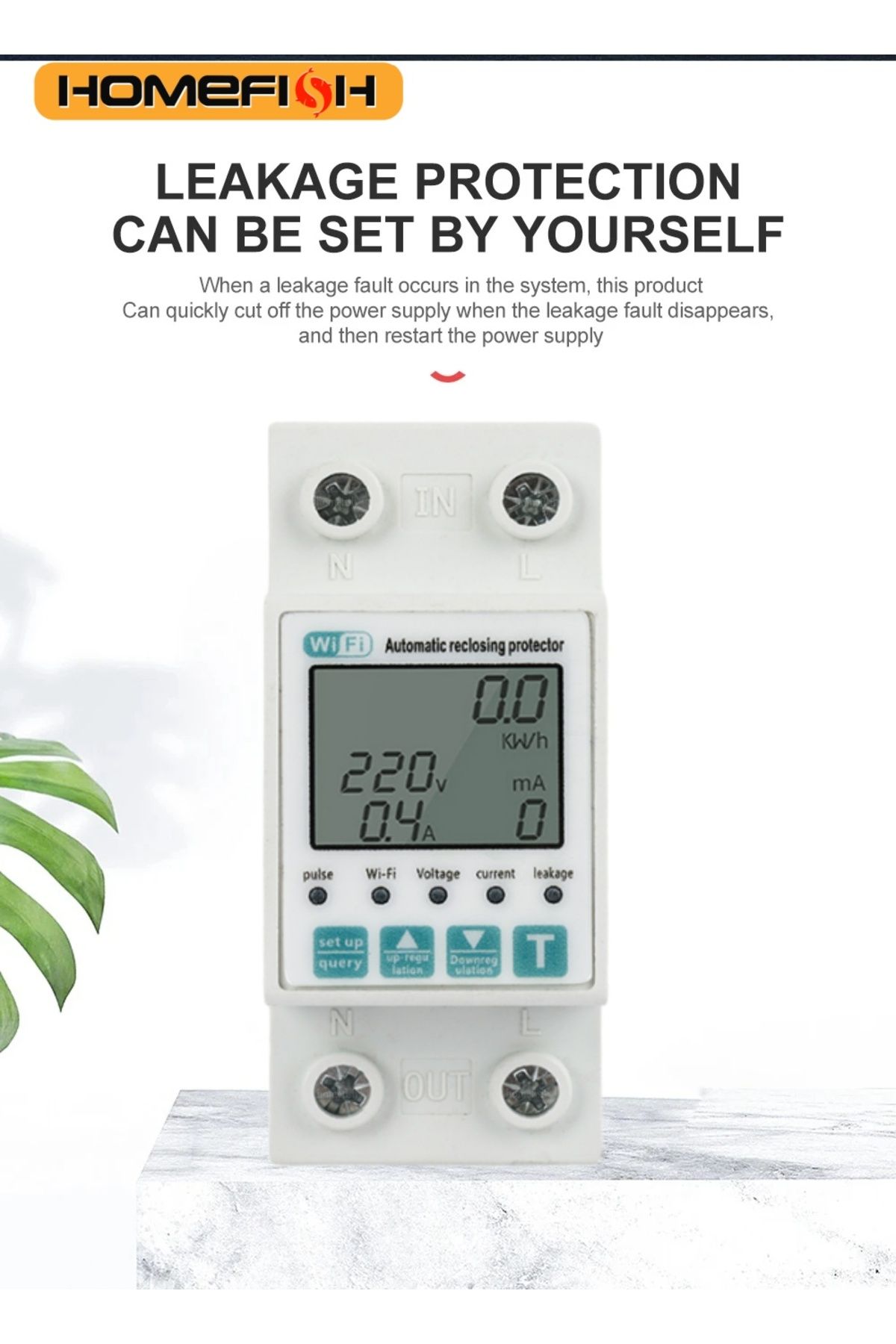 Choice-1-63A Reclosable smartlife TUYA WIFI Circuit breaker 63A 110V 220V Energy Meter Metering Timer with 3