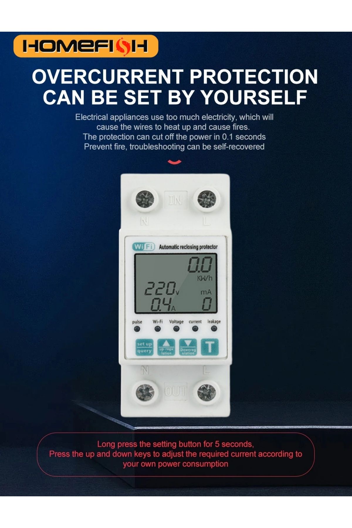 Choice-1-63A Reclosable smartlife TUYA WIFI Circuit breaker 63A 110V 220V Energy Meter Metering Timer with 2
