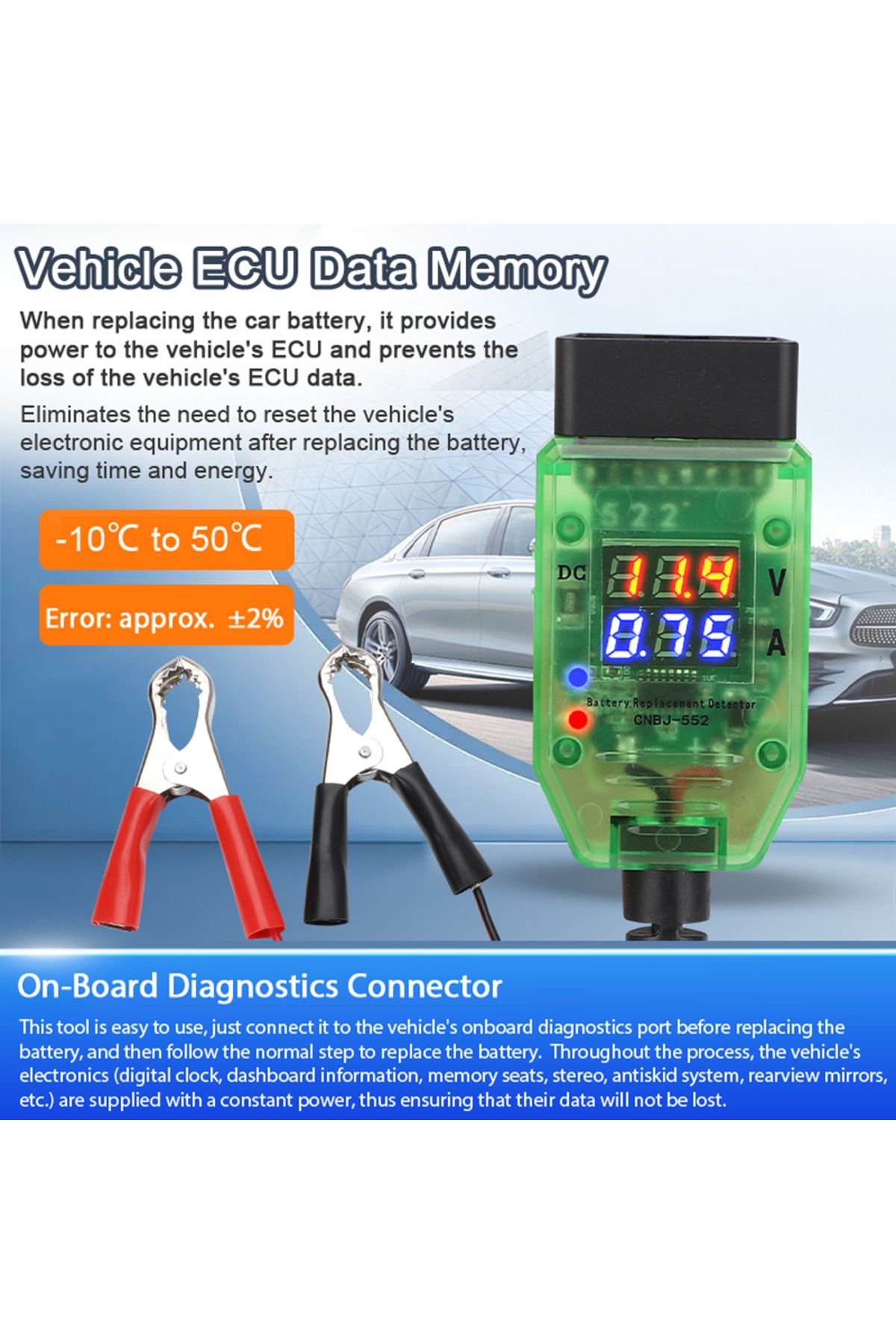 Choice-12V Car On-Board Diagnostics Tester Automotive Battery Replacement Tool Car Computers ECU Memory ... 5