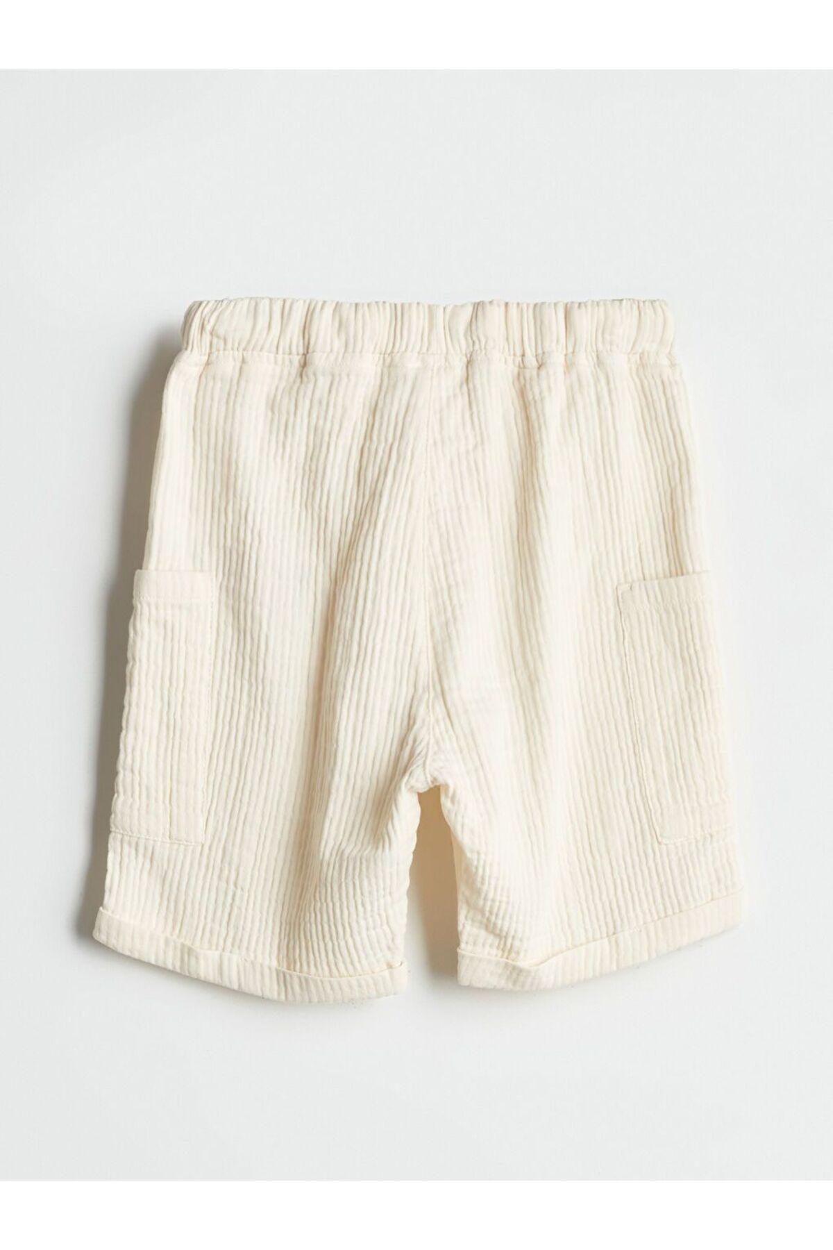 LC Waikiki-Lcw Kids Basic Muslin Boy's Shorts with Elastic Waist 3