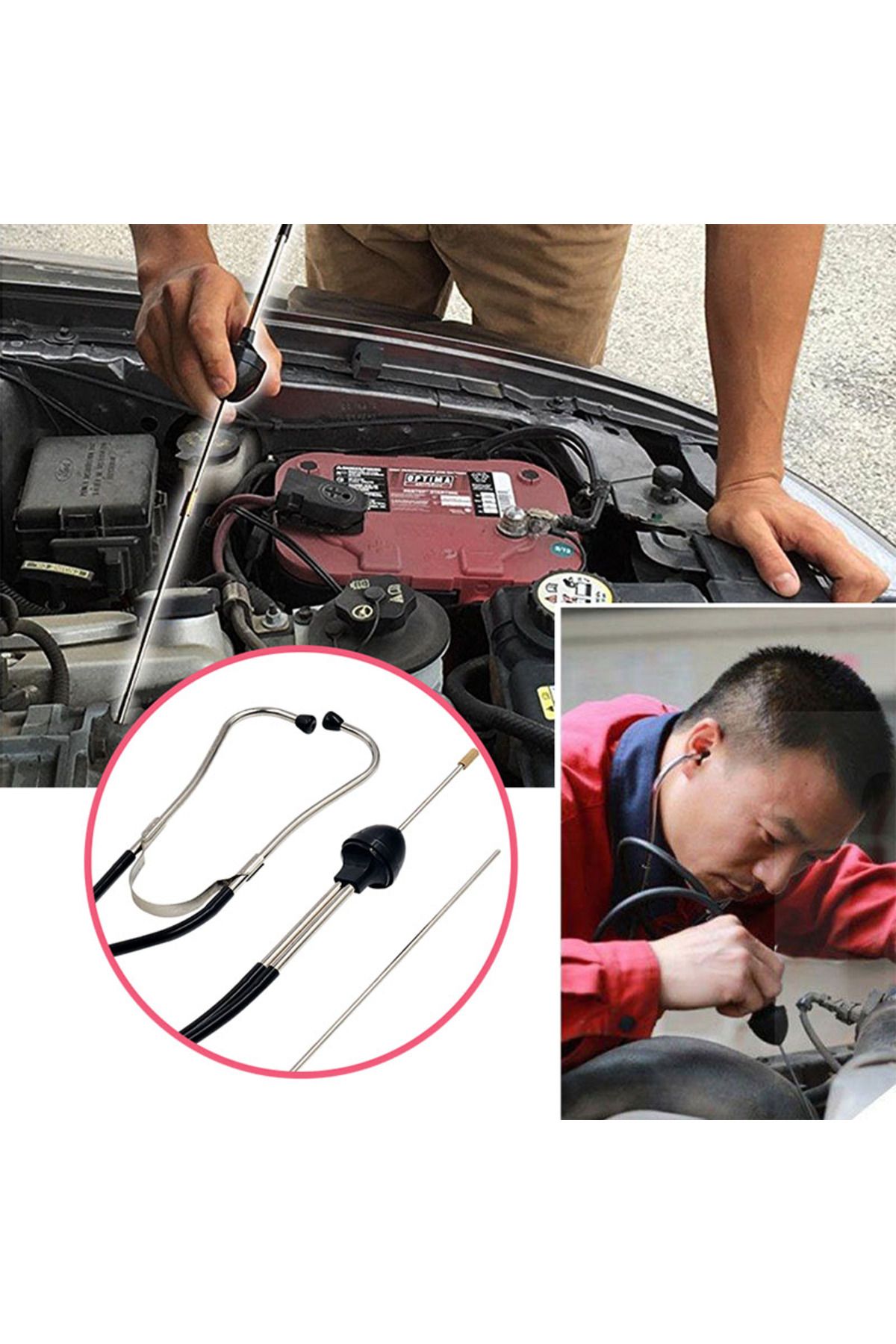 Choice-Mechanics Car Cylinder Stethoscope Engine Block Diagnostic Automotive Hearing Tools 4