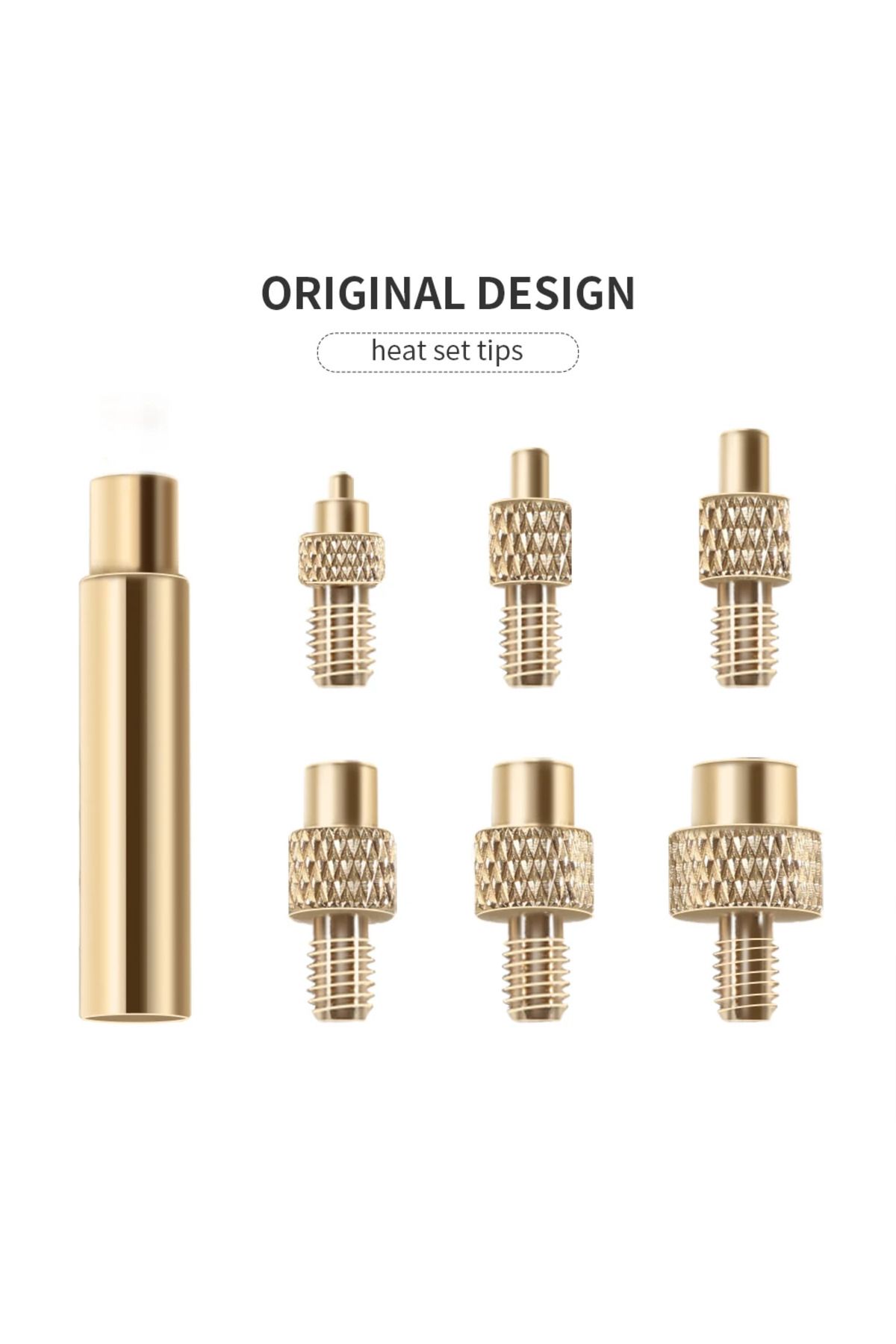 Choice-Heat Insert Nut Iron Tip M2 M3 M4 M5 M6 M8 Brass Thread Embedded Kit Heat Insertion Tool for Plas... 6