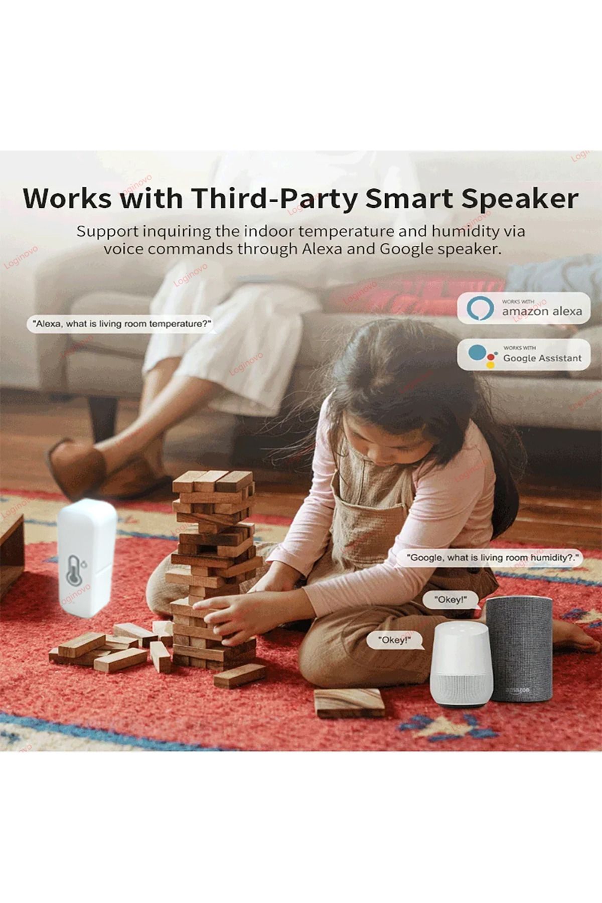 Choice-Tuya Zigbee 3.0 Temperature And Humidity Sensor Meter Smart Life APP Home Automation Battery Powe... 4