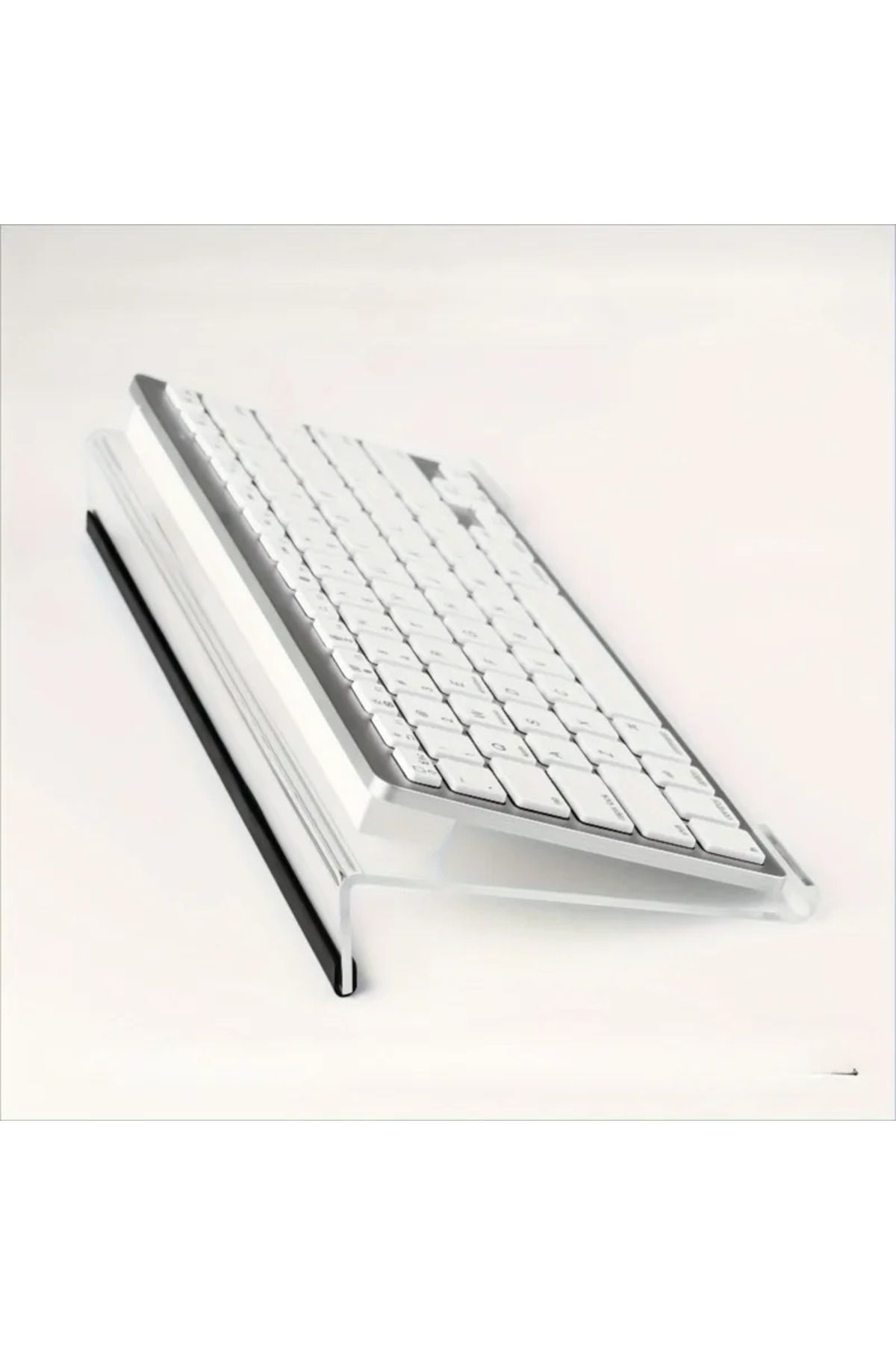 Choice-Transparent Acrylic Computer Keyboard Stand Clear Keyboard Riser Lift Tray Non-slip Transparent Desk 1