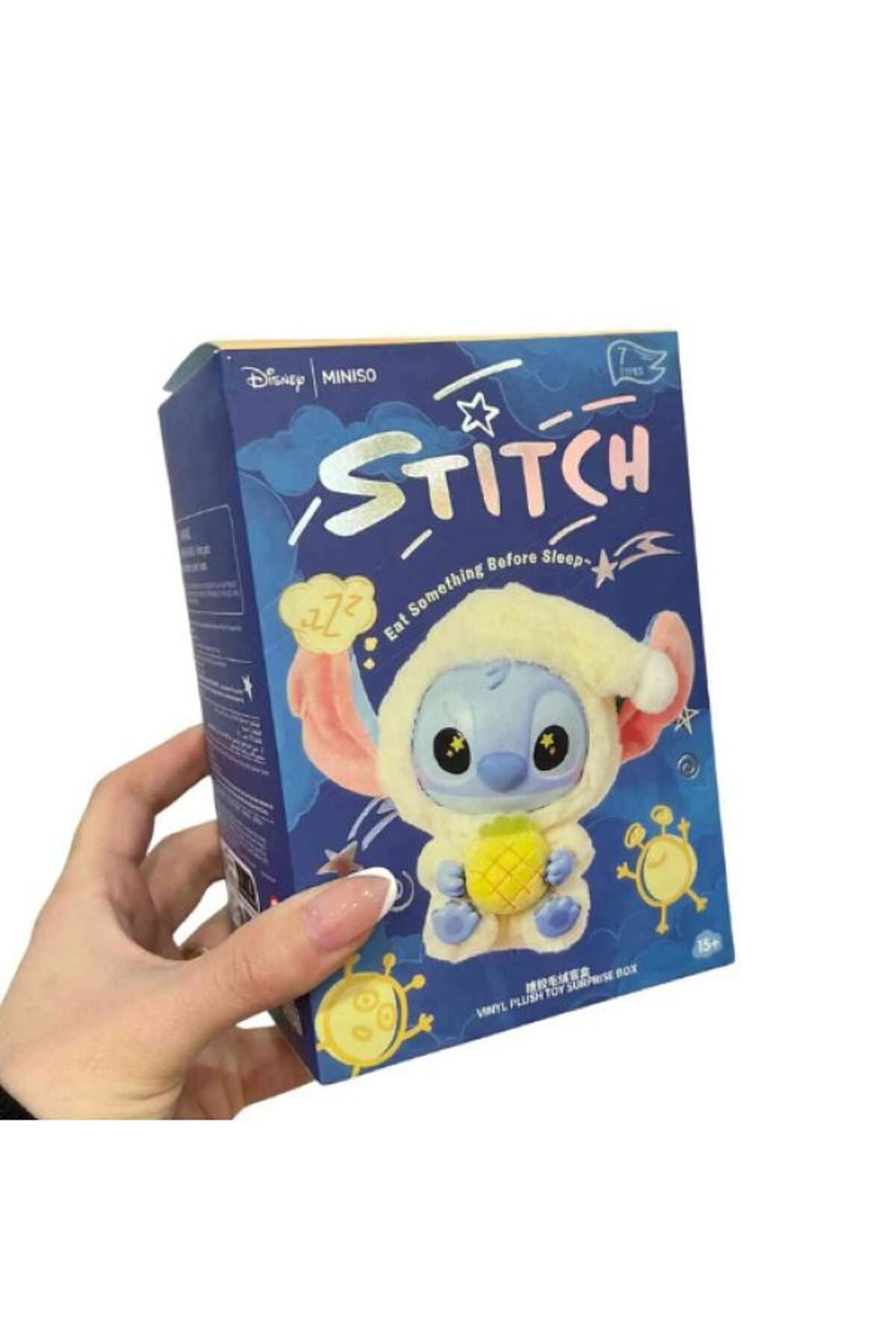 Stitch-Eat Something Before Sleep Plush Toy with Random Characters and Hanging Rope 5