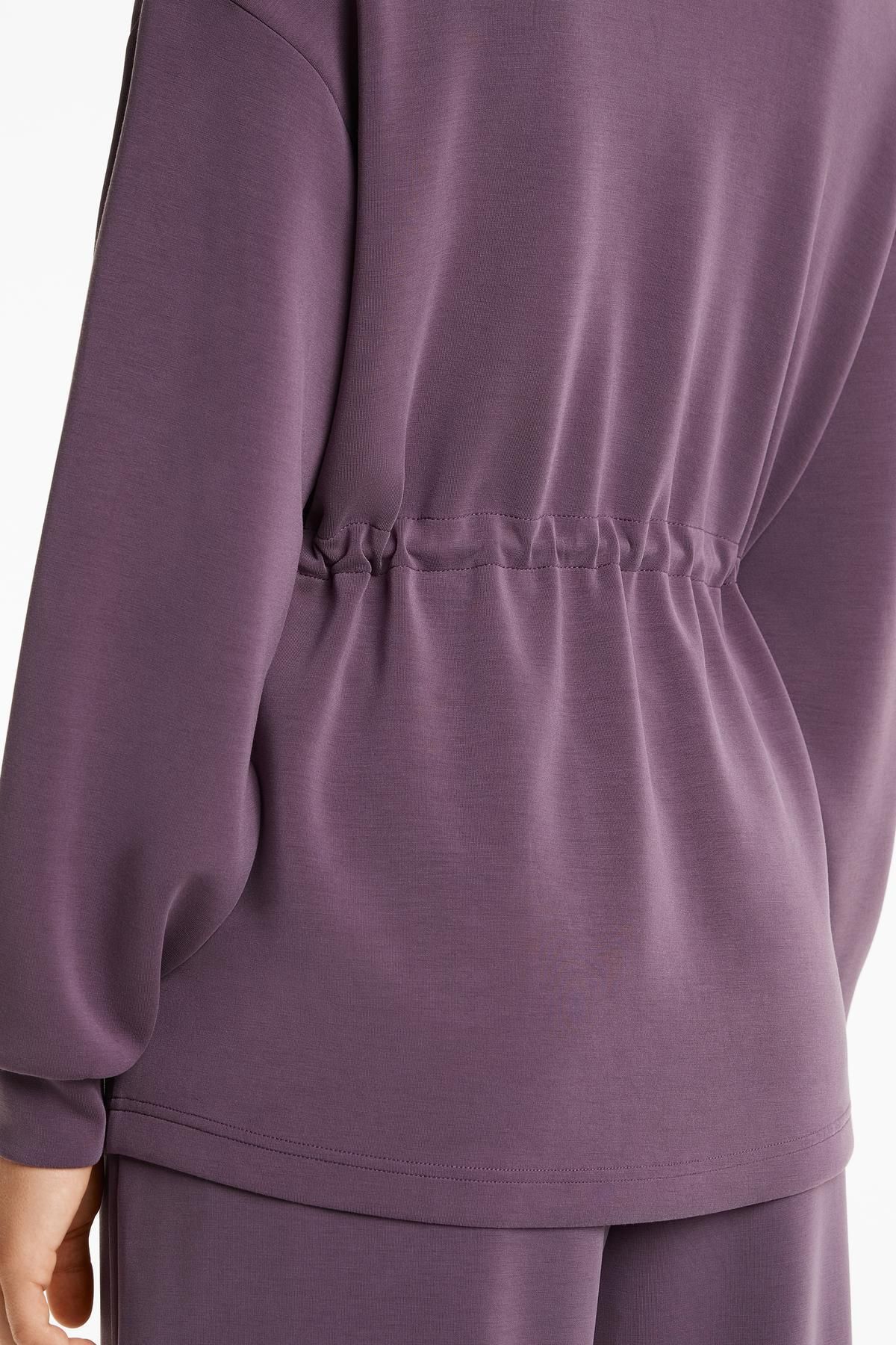 Oysho-Long jacket with soft-touch modal and pockets 5