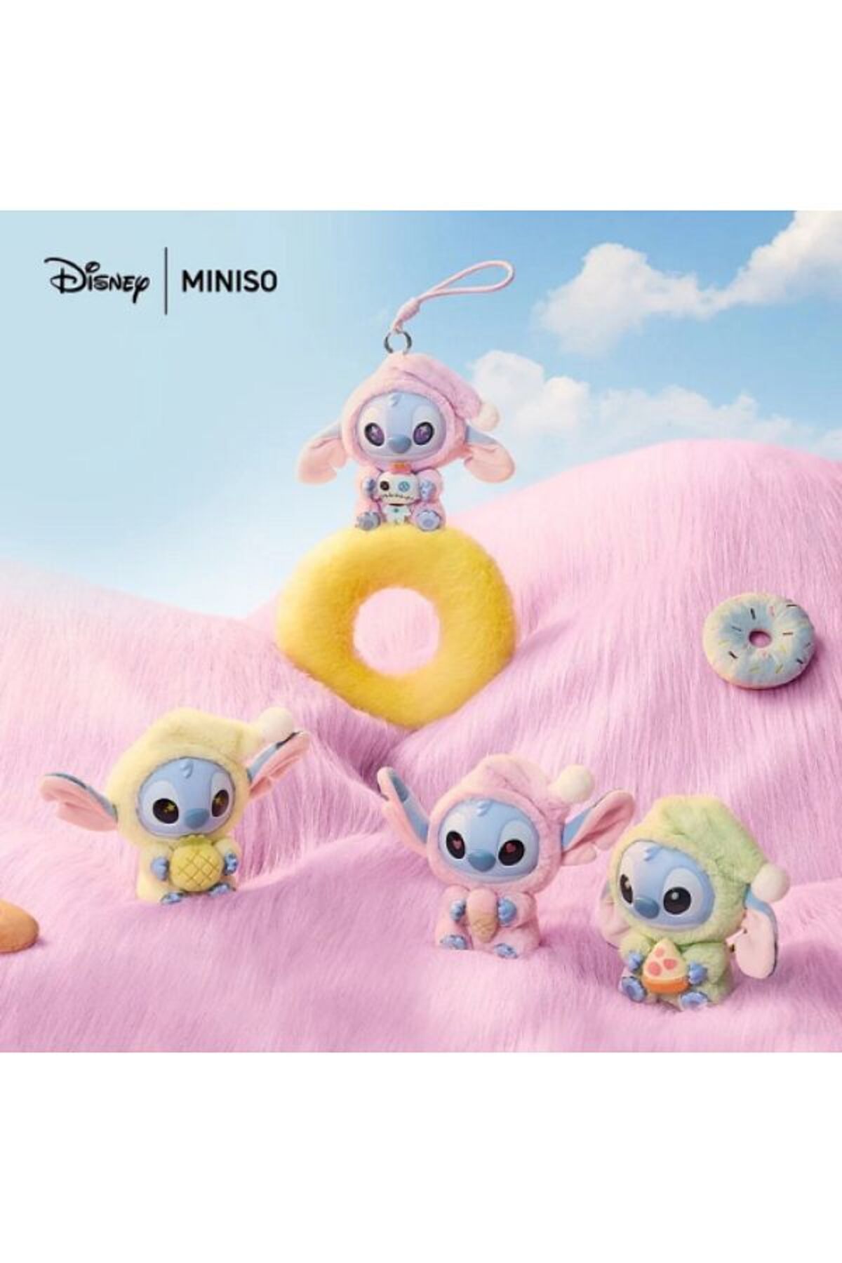 Stitch-Eat Something Before Sleep Plush Toy with Random Characters and Hanging Rope 7