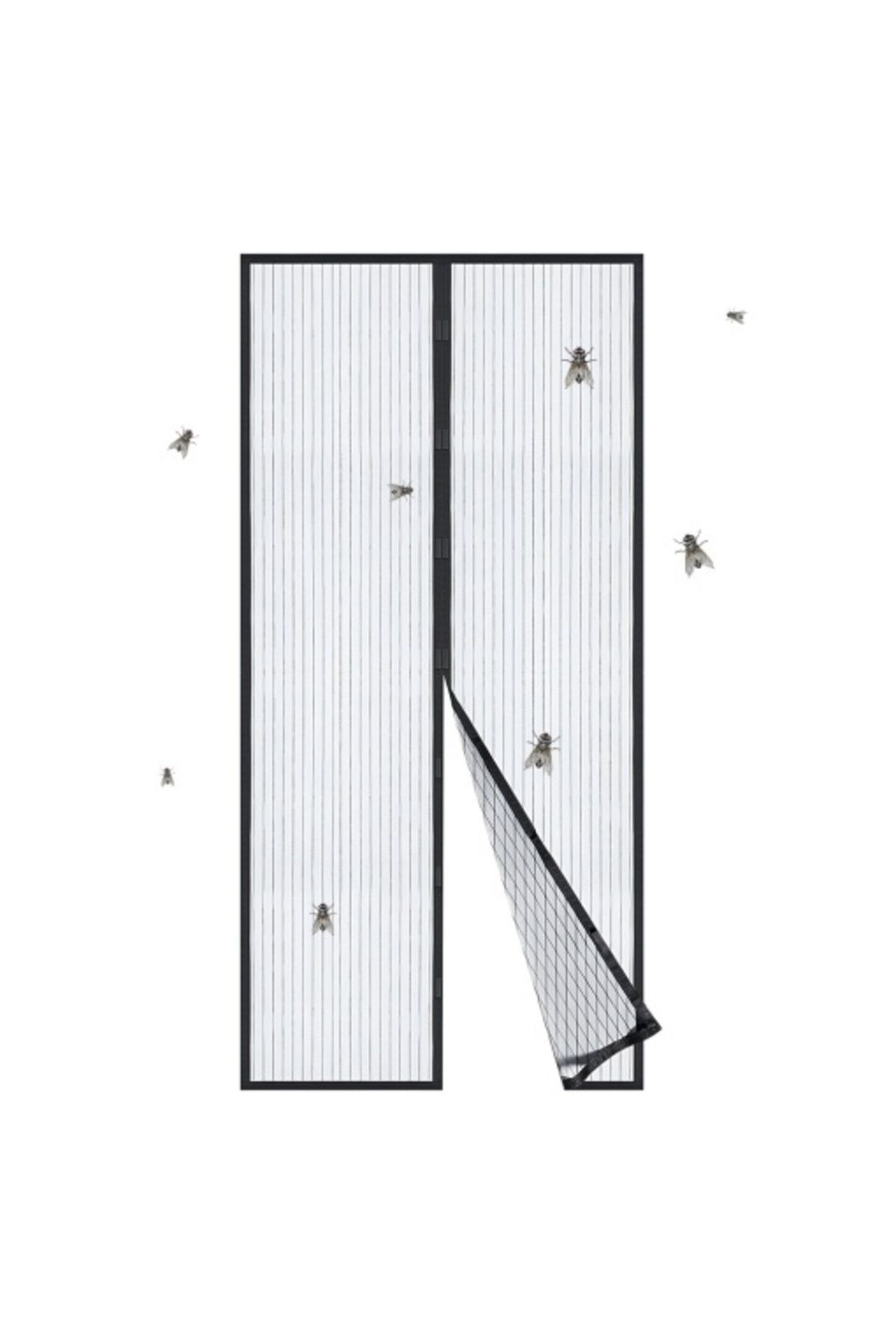 ZanaCasei Set De 2 Plase Magnetice De Închidere Pentru Uși Tactice, Anti-insecte, 210 X 100 Cm - One Size