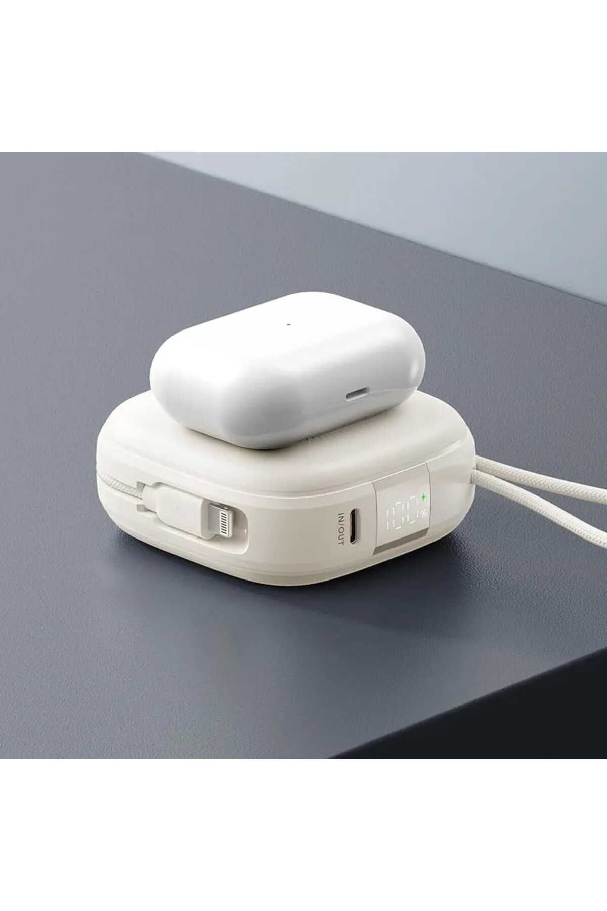 Veger-10000mAh Wireless Power Bank with 20W Charging, MagSafe Charging, 2 Built-in Cables, and Smart Light Indicator 4