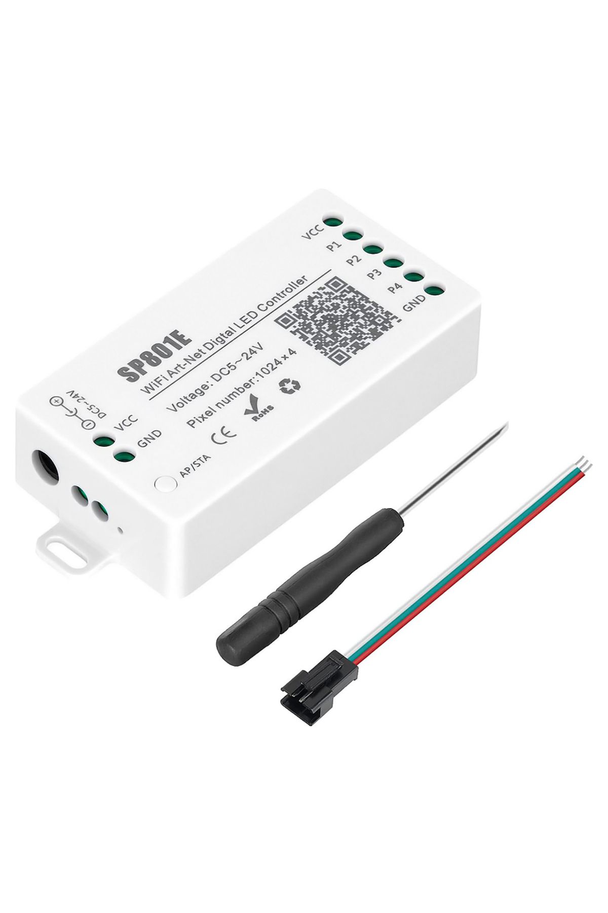 Choice-5-24V WM-SP801E SP801E WiFi Controller, iOS/Android App Control DC 5V24V SP801E for SK6812 WS2815 Di 1