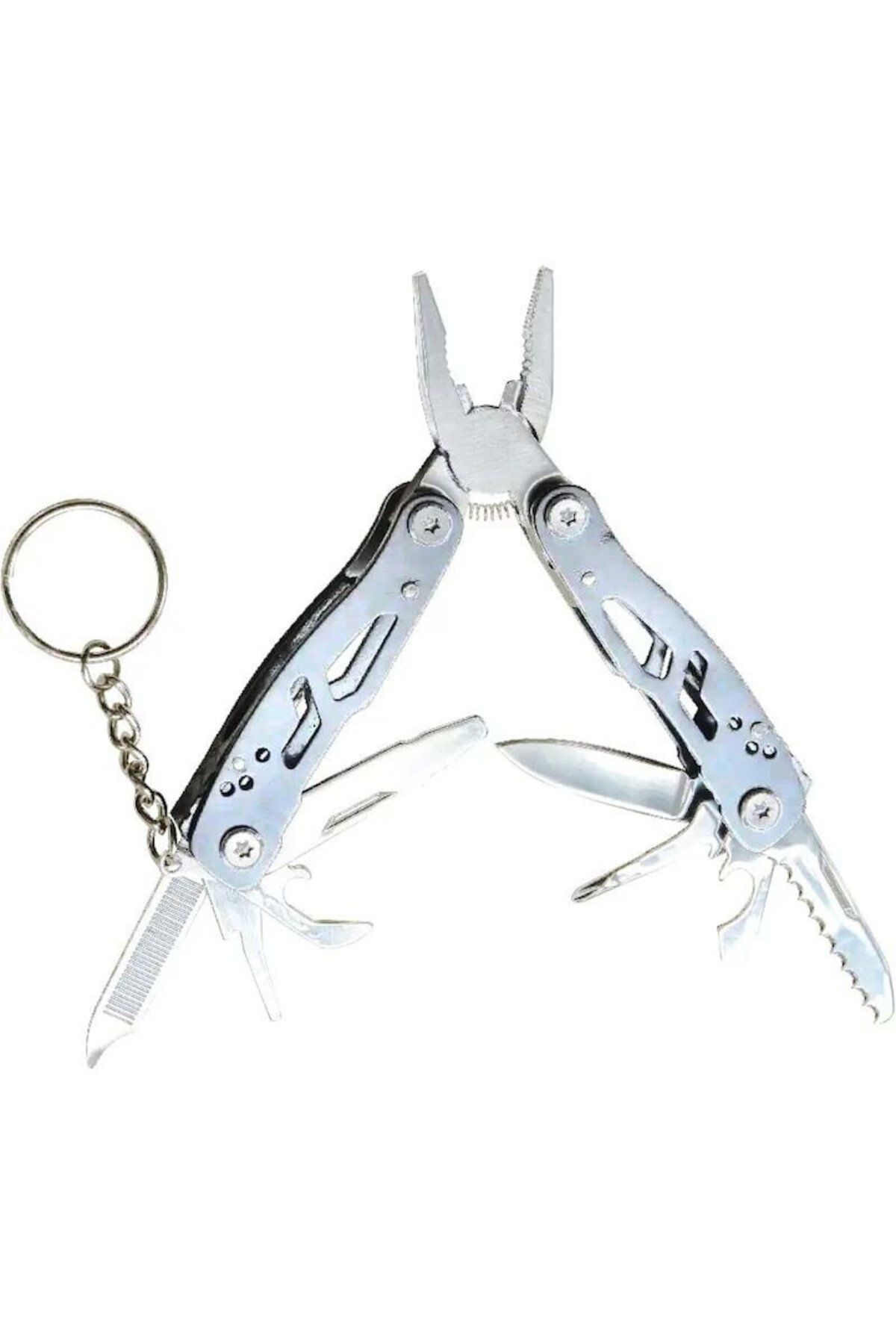 dalimag-Multifunctional folding keychain pliers, gray, 10 functions 2