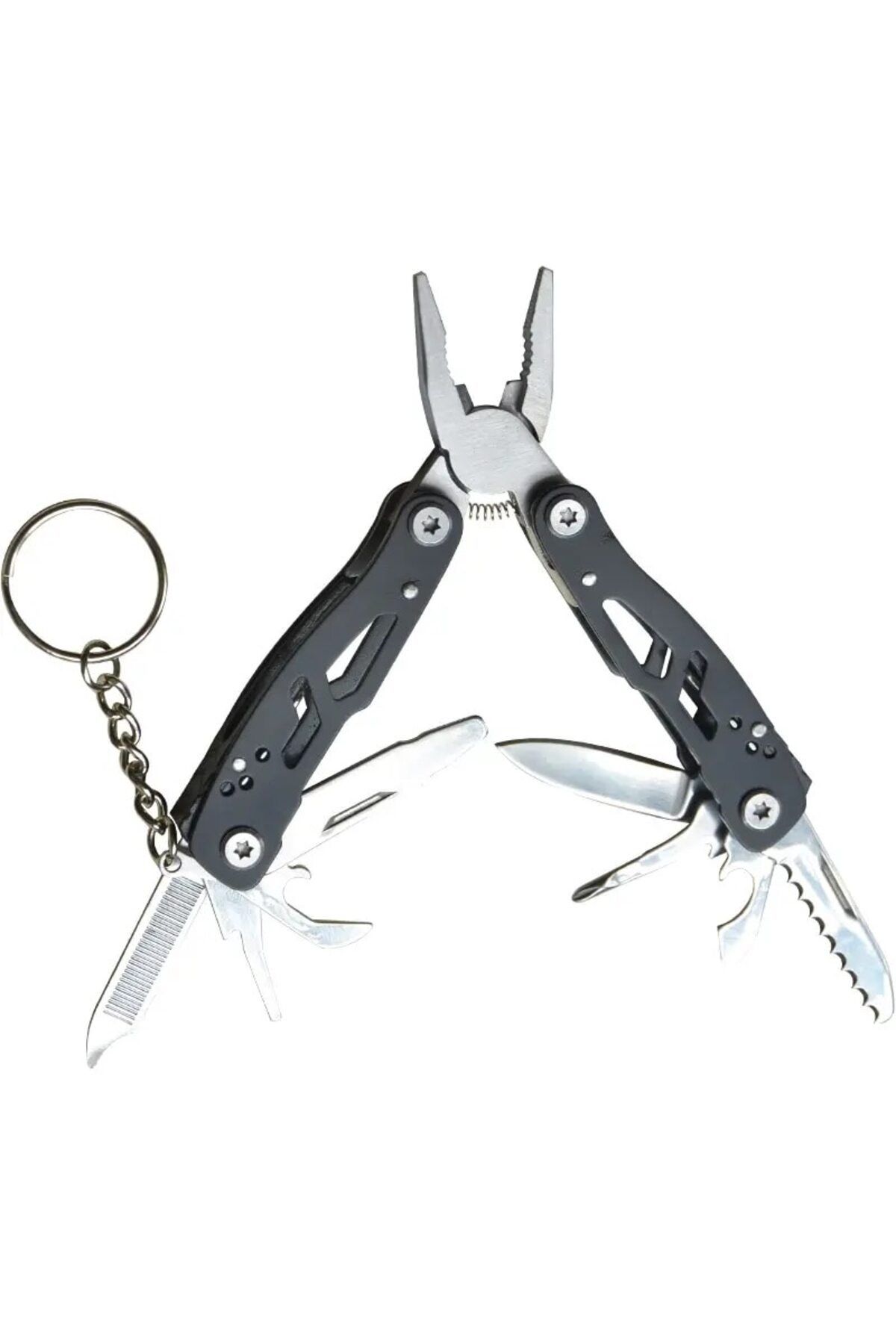 dalimag-Foldable Multifunctional Keychain Pliers, Manual Opening, 10 Functions, 10 cm, Black 4