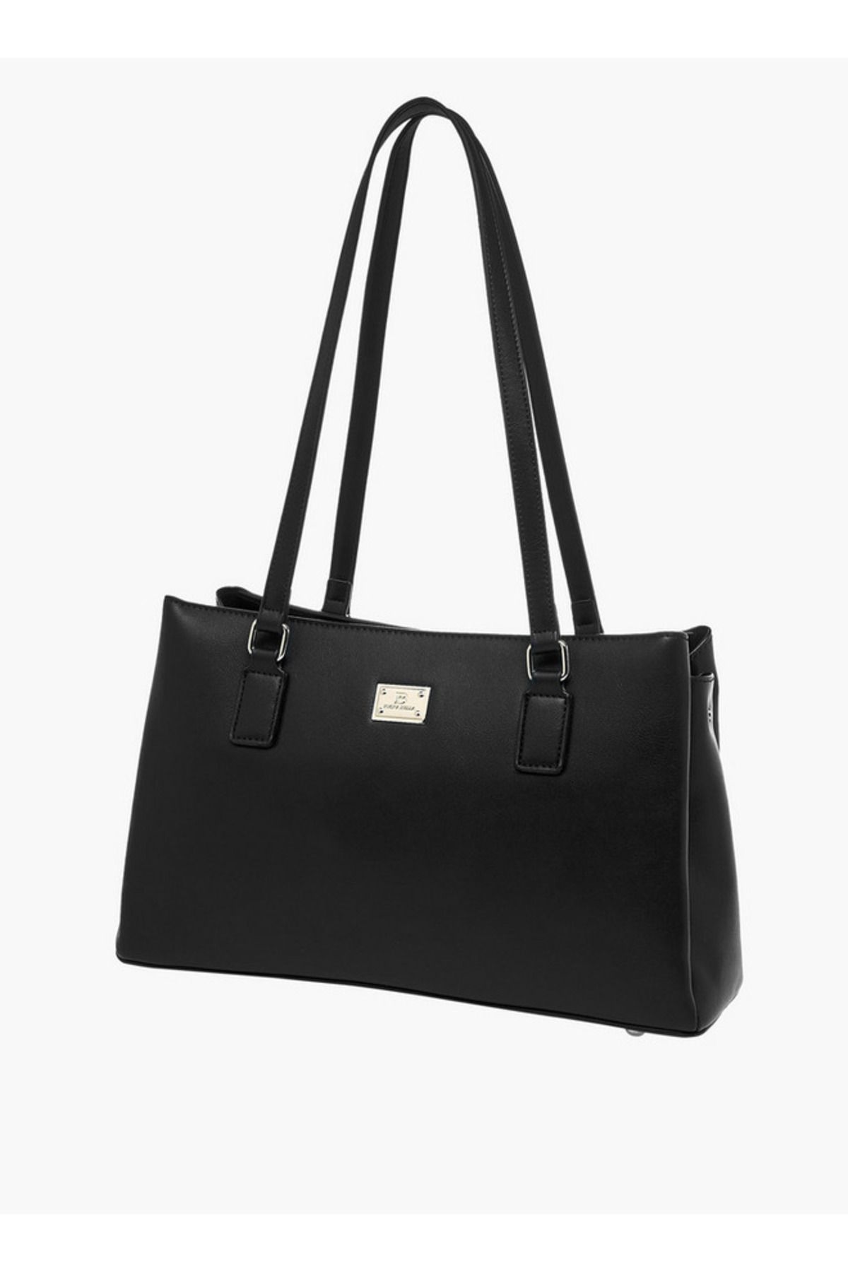Flora Bella by Shoexpress-Solid Shoulder Bag with Double Handle and Zip Closure 2