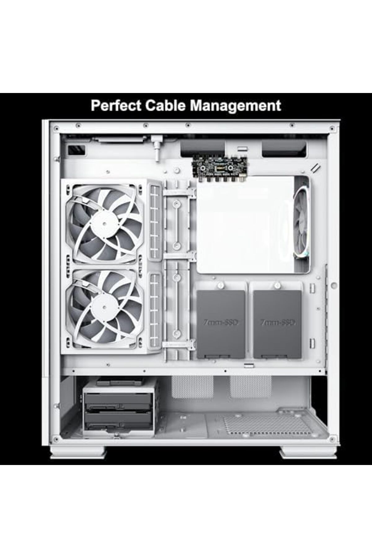 MONTECH-Sky Two, Dual Tempered Glass, 4X PWM ARGB Fans Pre-Installed, ATX Gaming Mid Tower Computer 7