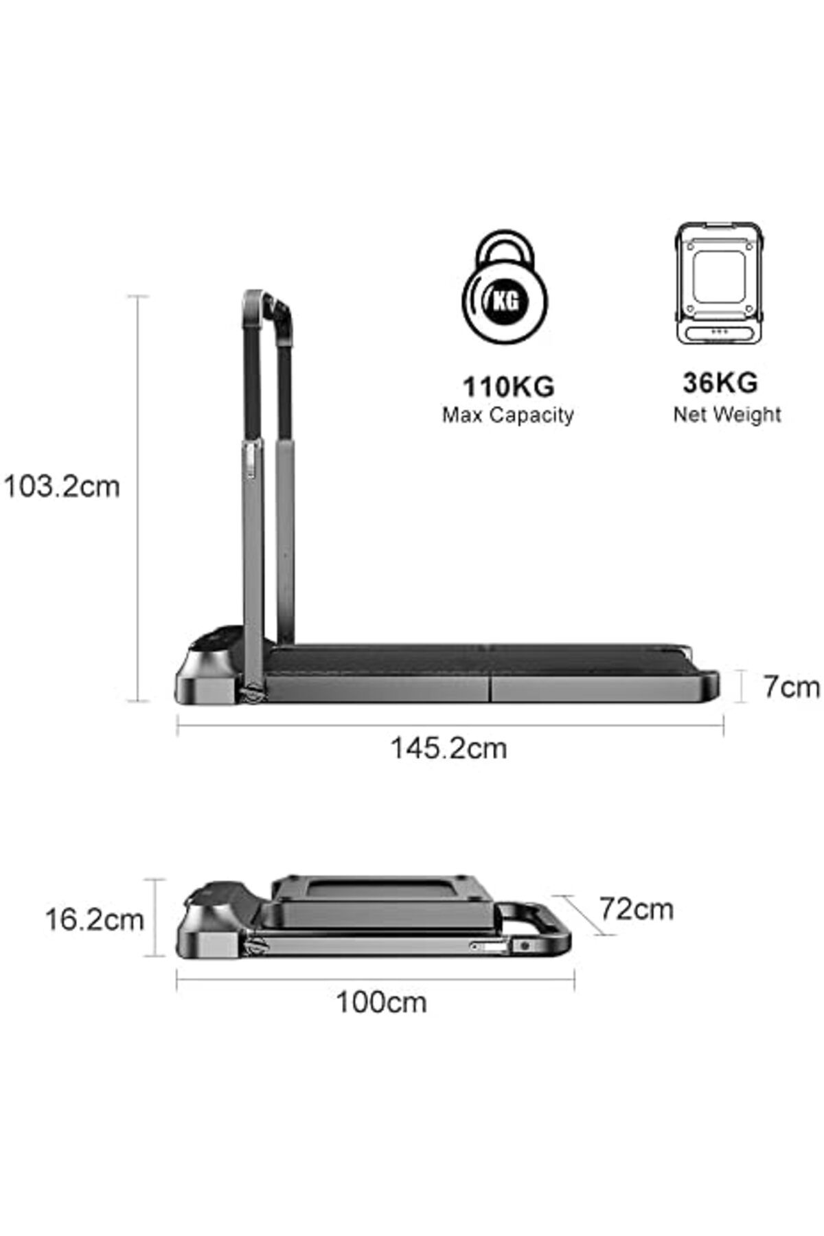 Walkingpad-KingSmith R2 Foldable Treadmill Running and Walking 2 in 1 Walking Pad 7