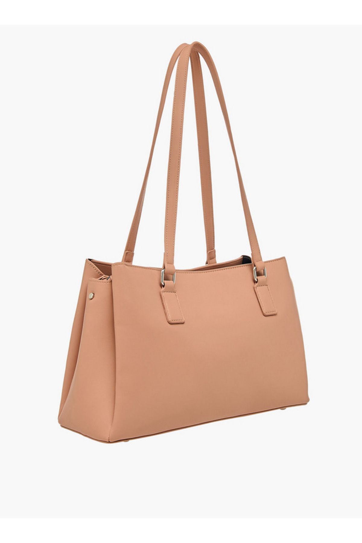 Flora Bella by Shoexpress-Solid Shoulder Bag with Double Handle and Zip Closure 3