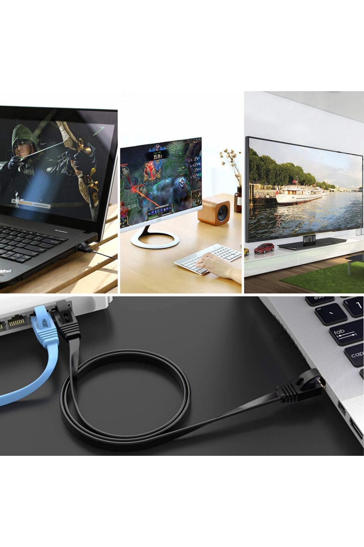 STP-internet cable for computer/router, 10Gbps, black, 5 m 2