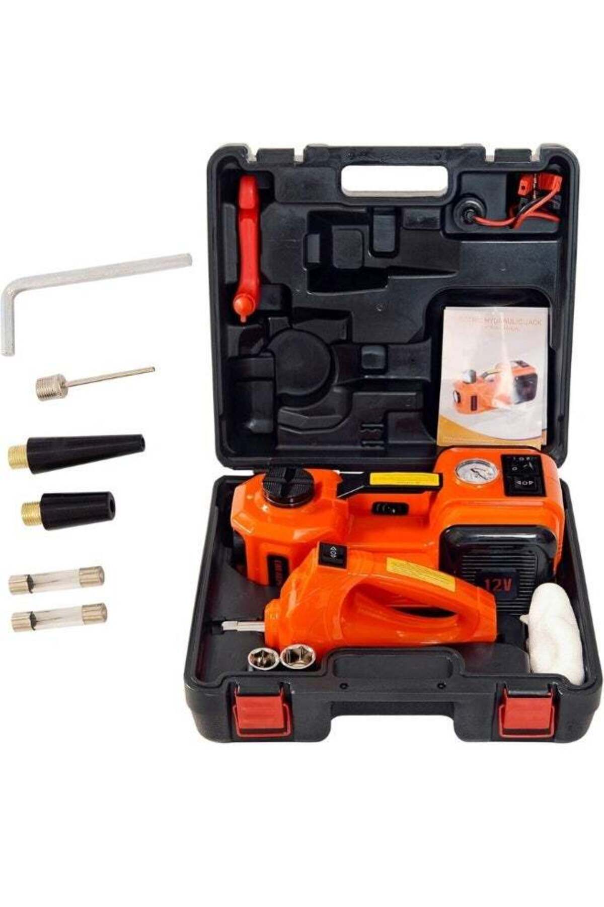 مجموعة رافعة سيارة هيدروليكية سعة 5 أطنان مع مفتاح كهربائي ومضخة هواء