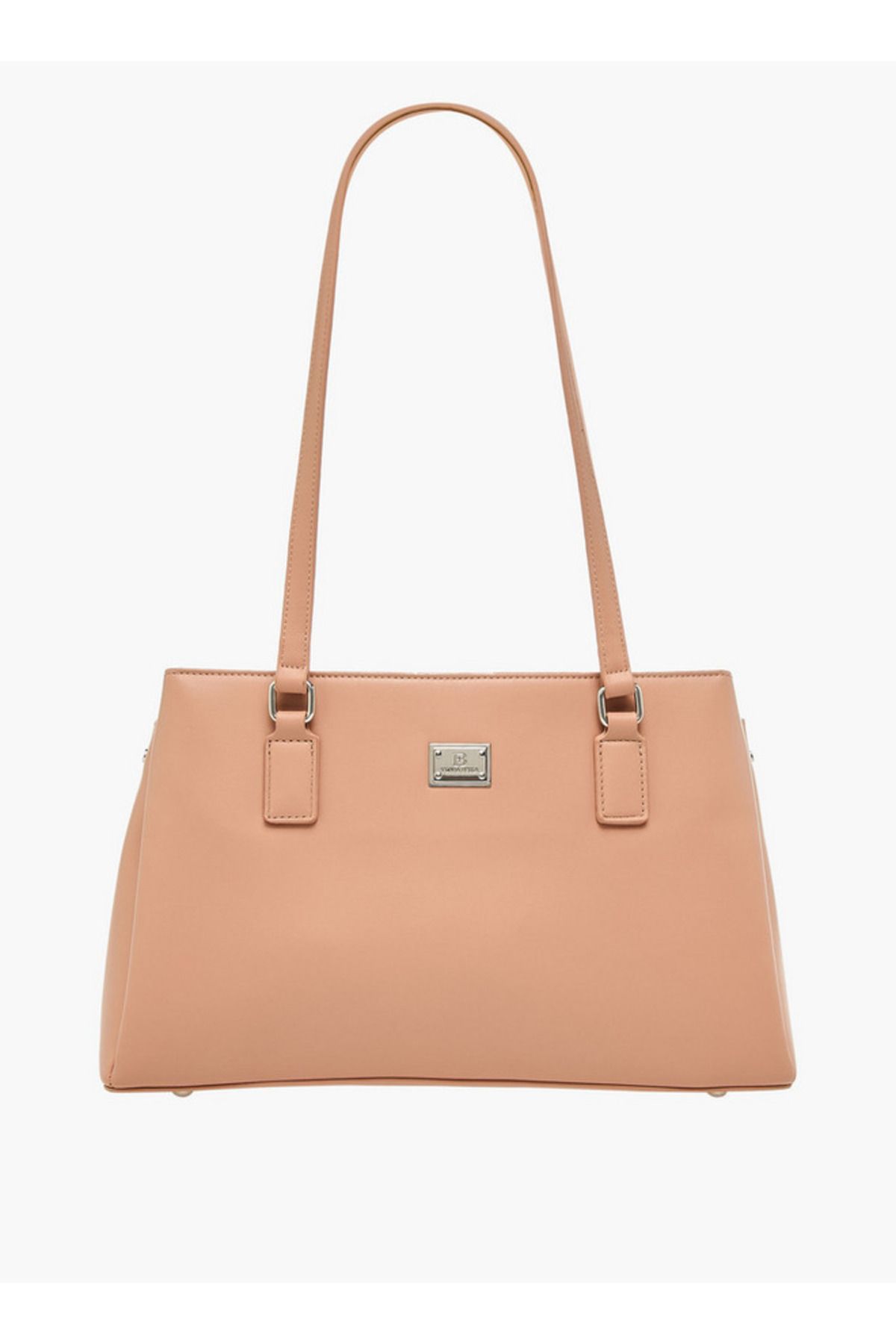 Flora Bella by Shoexpress-Solid Shoulder Bag with Double Handle and Zip Closure 1