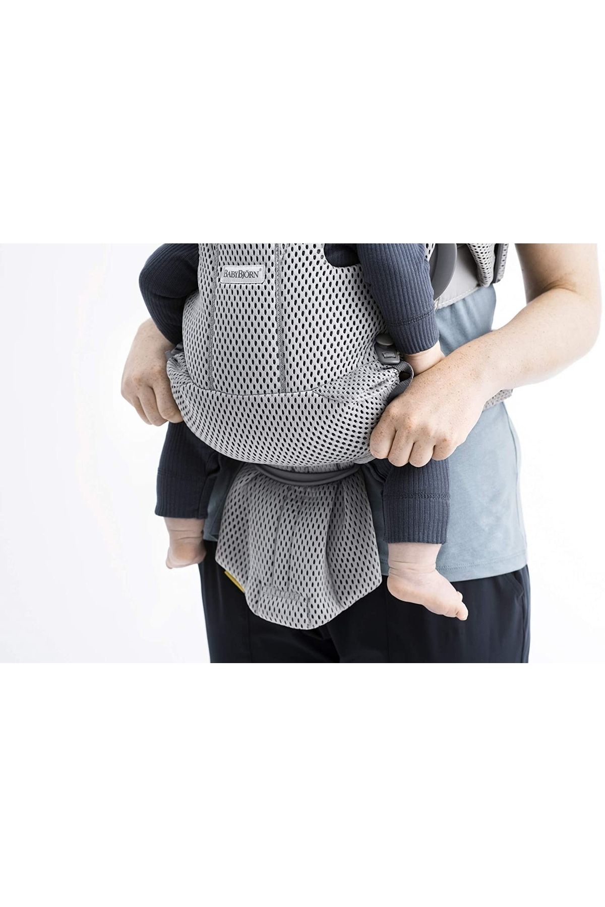 BabyBjörn-Marsupiu anatomic cu multiple pozitii de purtare BabyBjorn Move, Grey, 3D Mesh 3