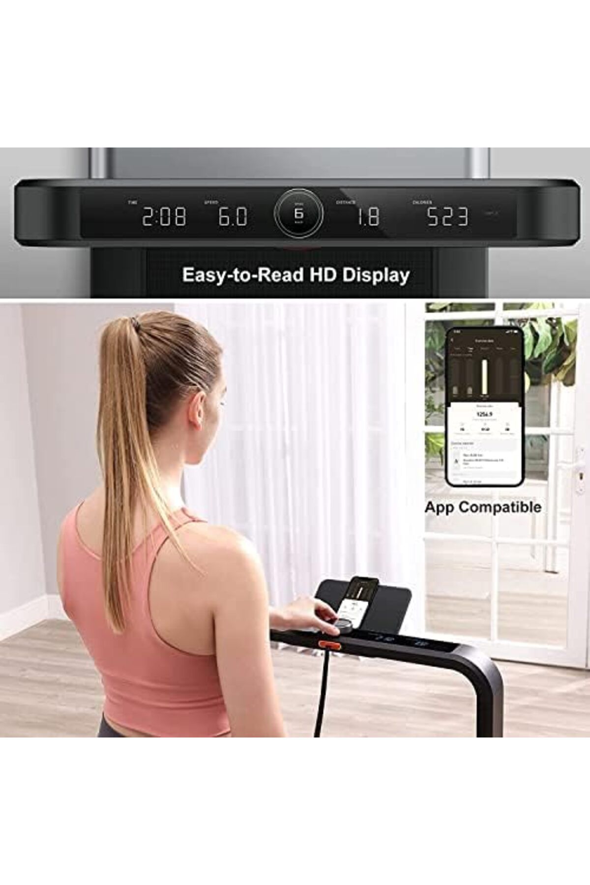 Kingsmith-Double Fold Running Walking Pad NFC Enabled Smart Sensors Integral Aluminum Alloy Frame 7